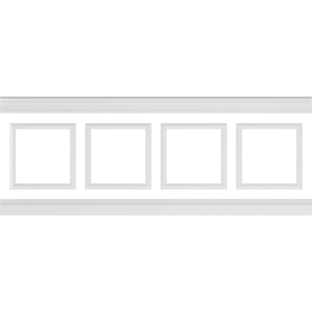 Ekena Millwork WPKUSQ081P036 Smooth Paintable/Stainable Off-white Polyurethane Wainscoting Wall Panel ( 6 -Pack, Covers 23.64-sq ft )