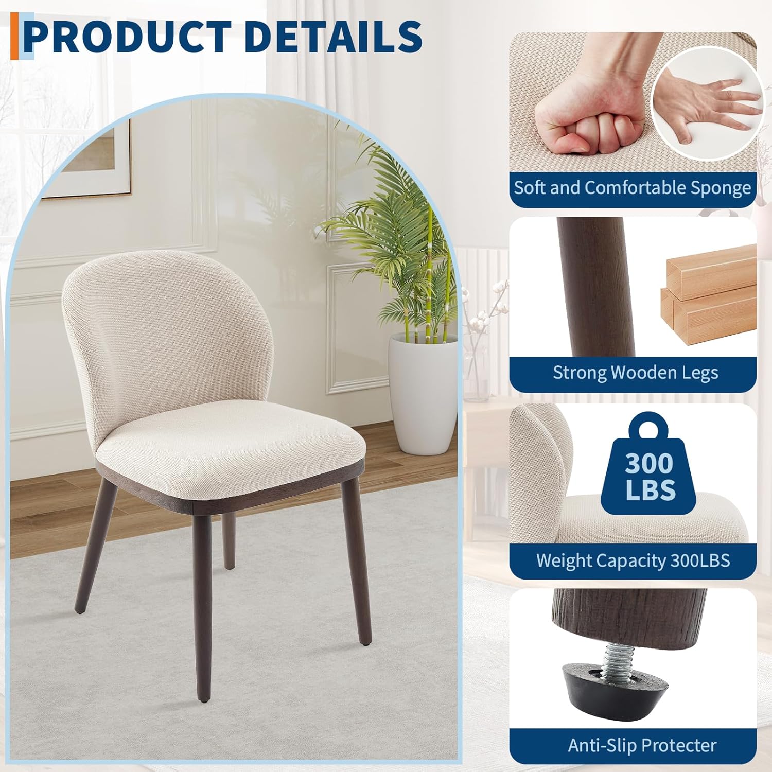 Qeetex LHF-CY-7BL67 Dining-Chairs - View #4