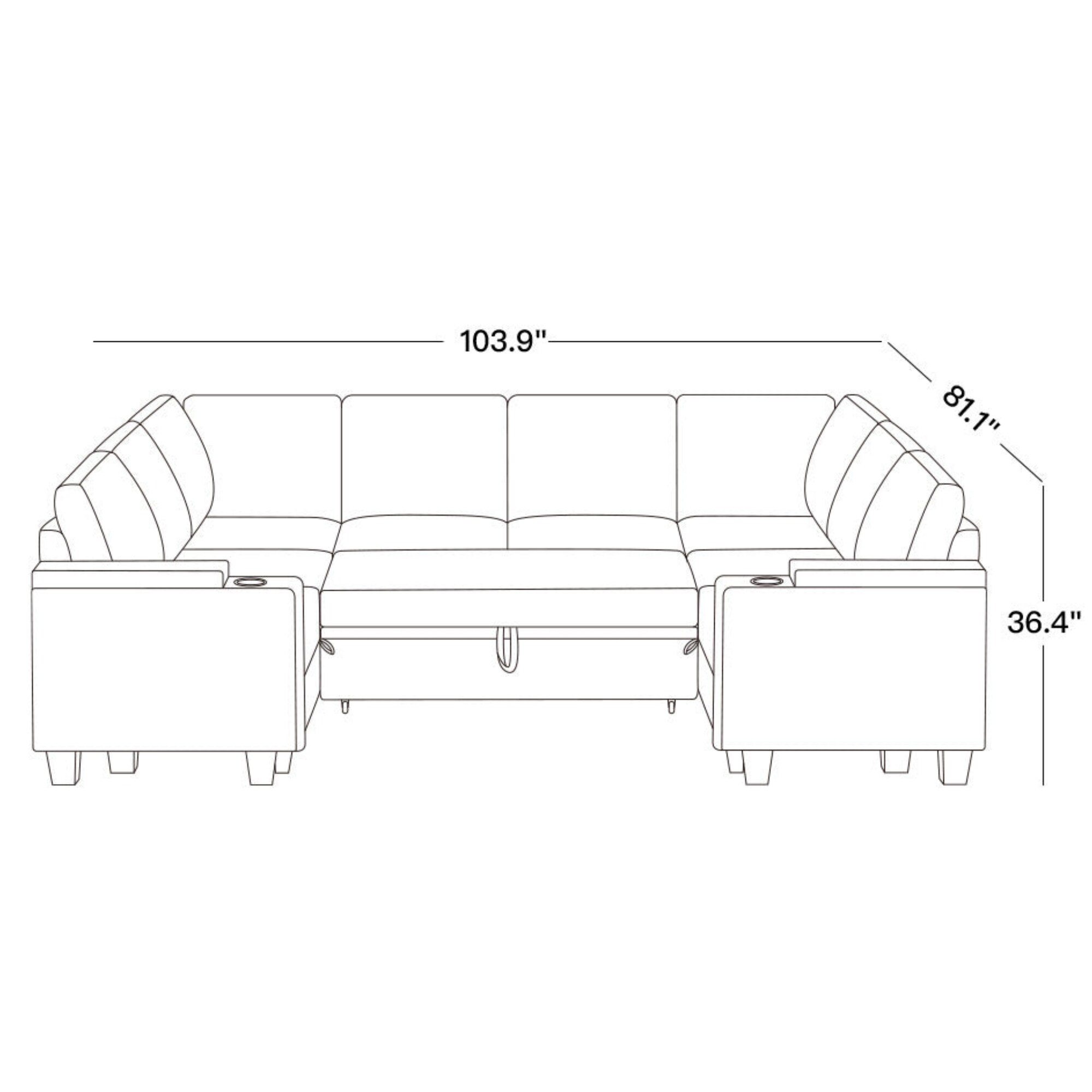 Belffin BF098-A2B2DG-LGRAY futons - View #3