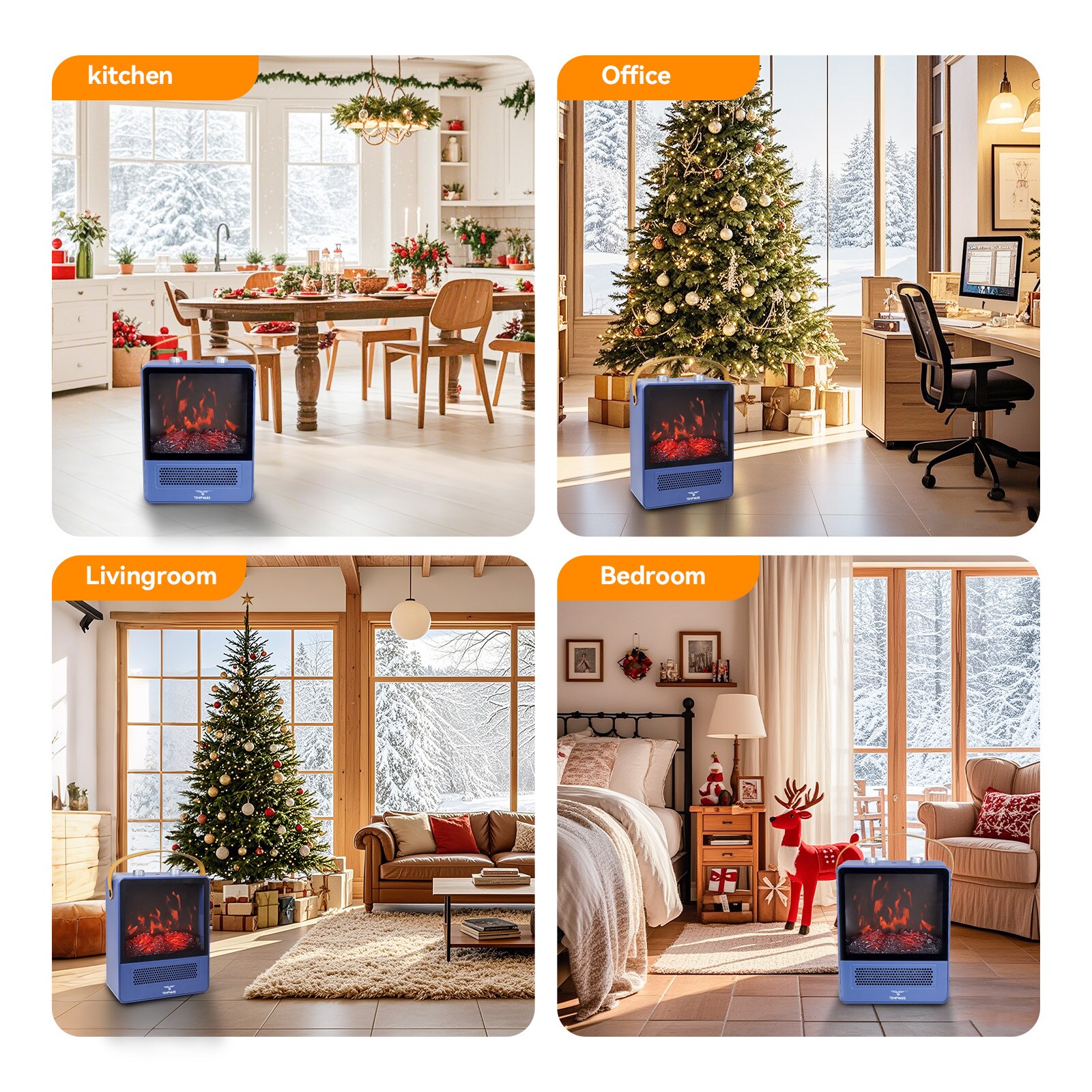 TEMPWARE TWFP10BL Electric-Fireplaces - View #6