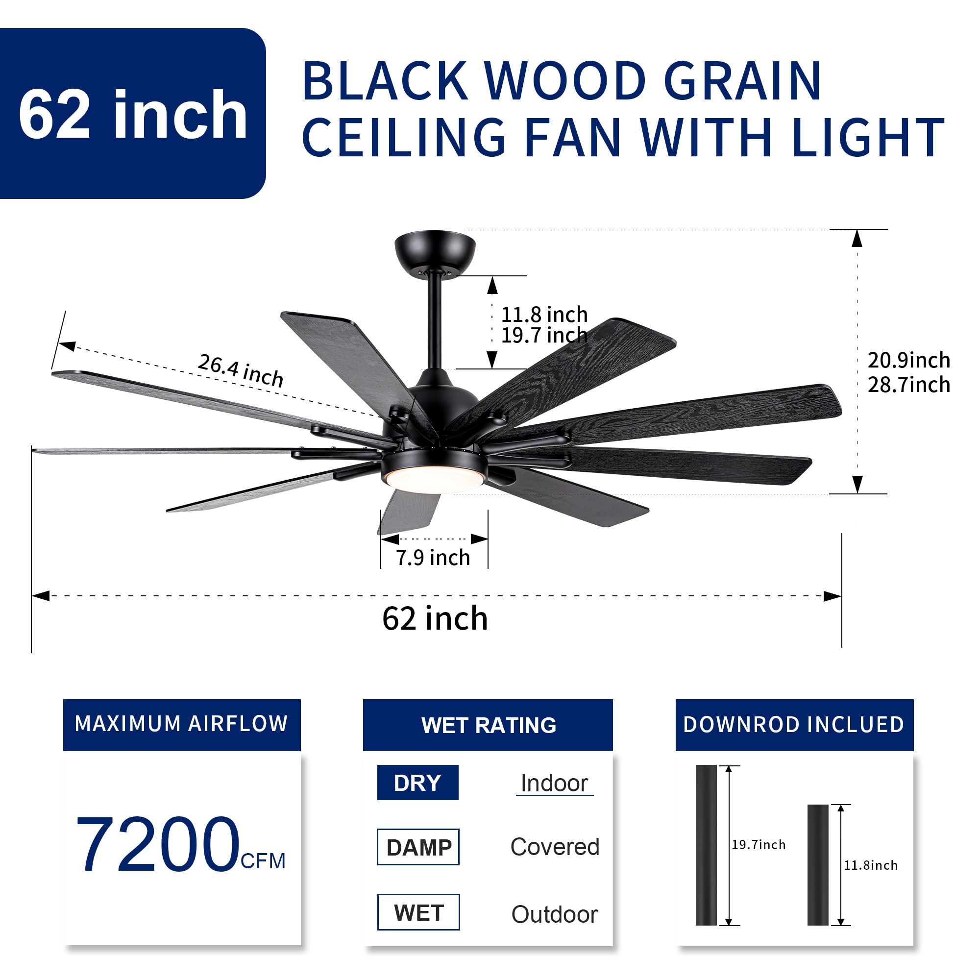 YUHAO LSDC1131BK62 Ceiling-Fans - View #12