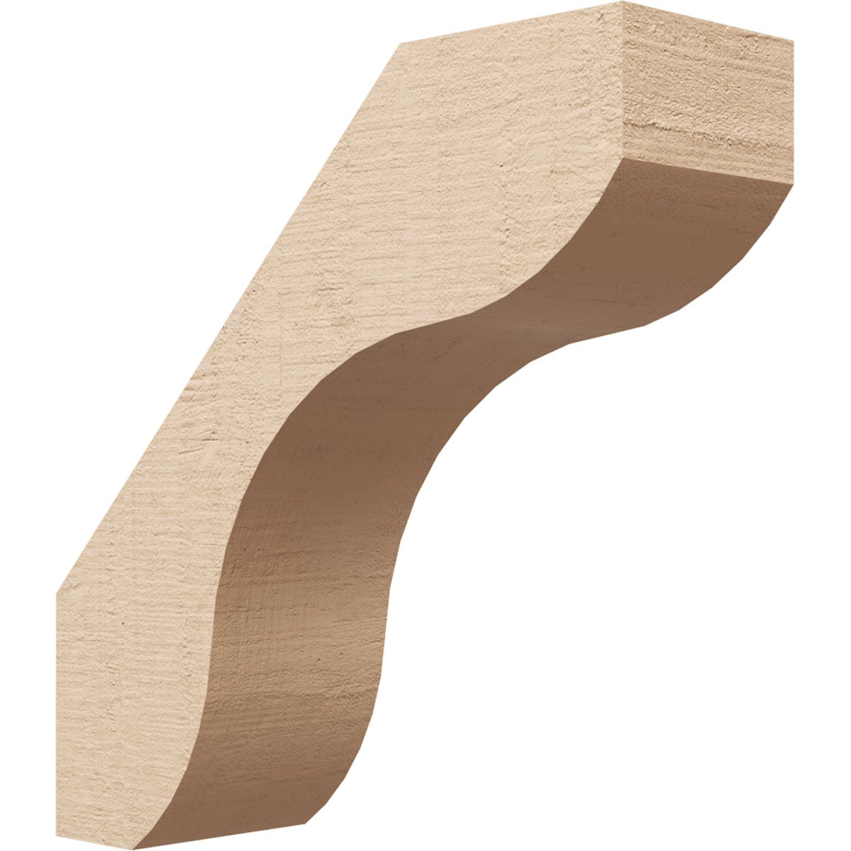 Ekena Millwork BRCUR05X16X16STARCPR 5-in x 16-in x 16-in Primed Urethane Stanfield Woodgrain TimberThane Knee Brace