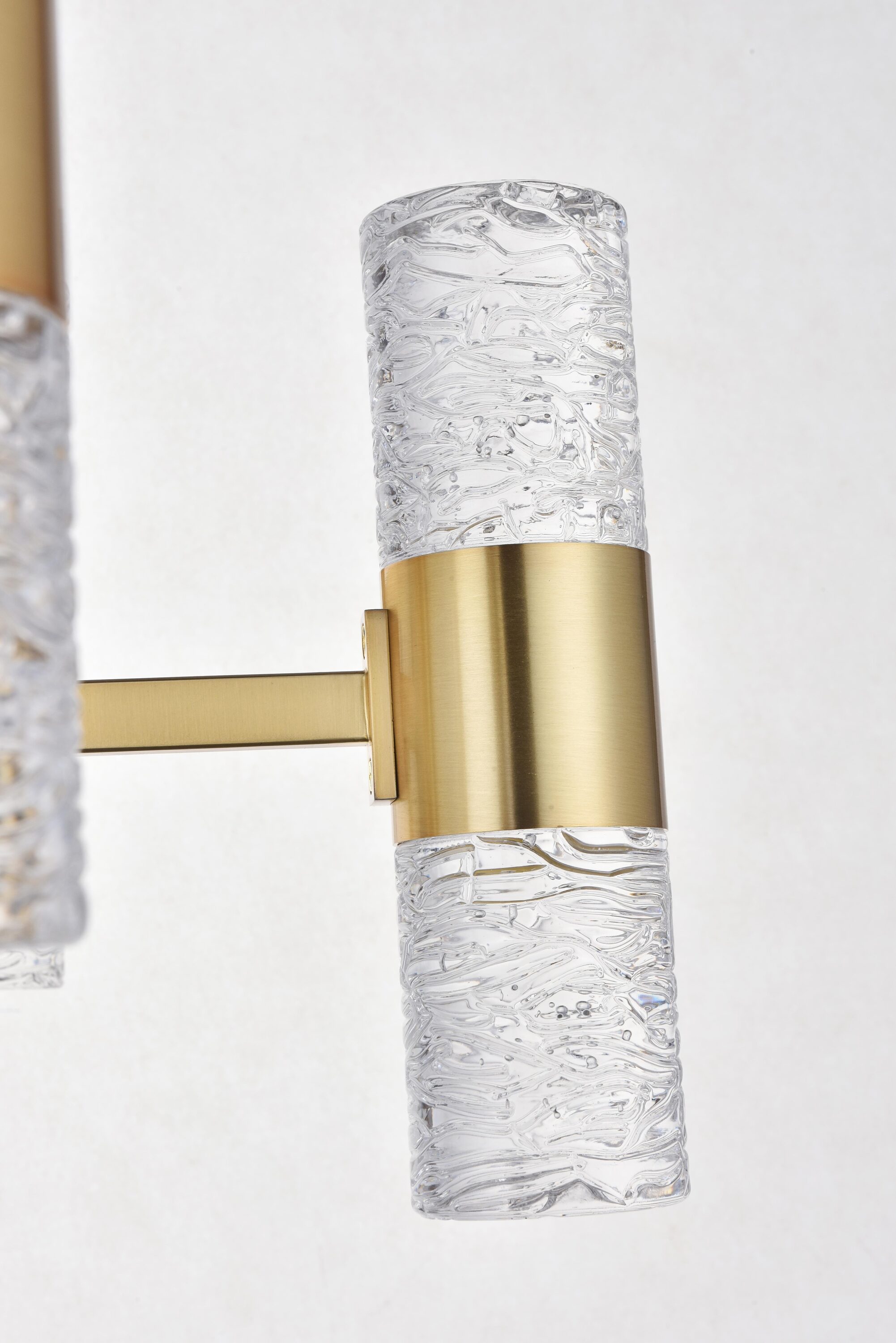 Modern Gold and Clear Glass LED Pendant Light Fixture