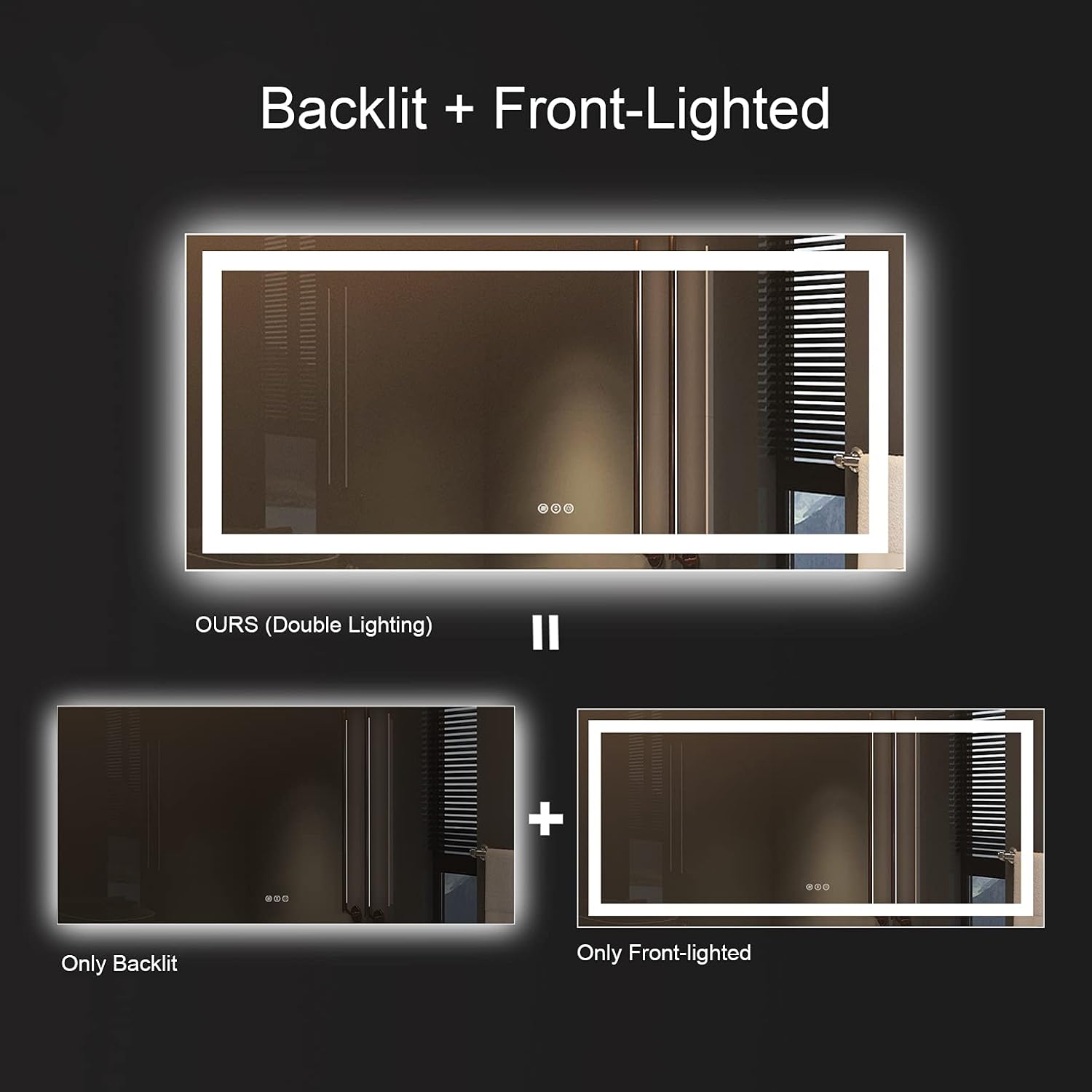 Amorho S1R15070UL Framed-Bath-Mirrors - View #3