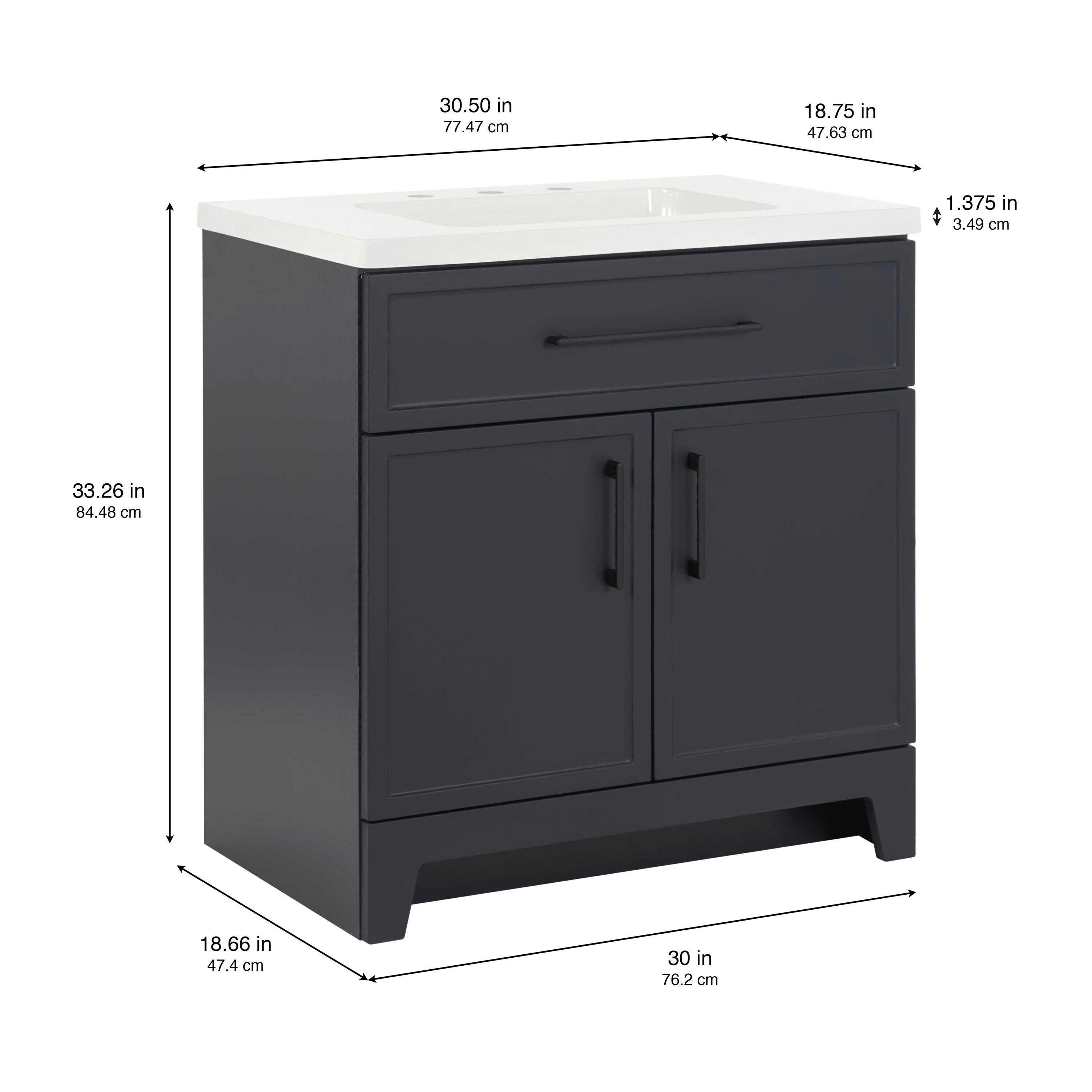 Style Selections LW24W30P2-DB Bath-Vanity-Combo - View #4