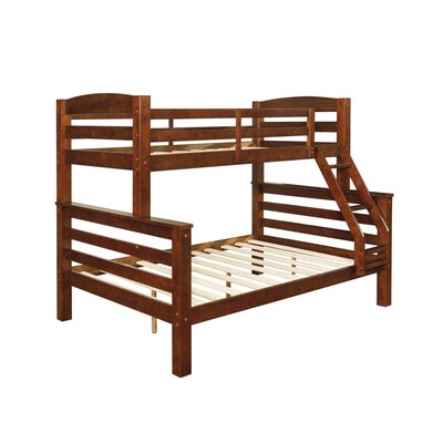 Twin Over Full Furniture At Com, Your Zone Wooden Convertible Twin Over Full Bunk Bed Walnut