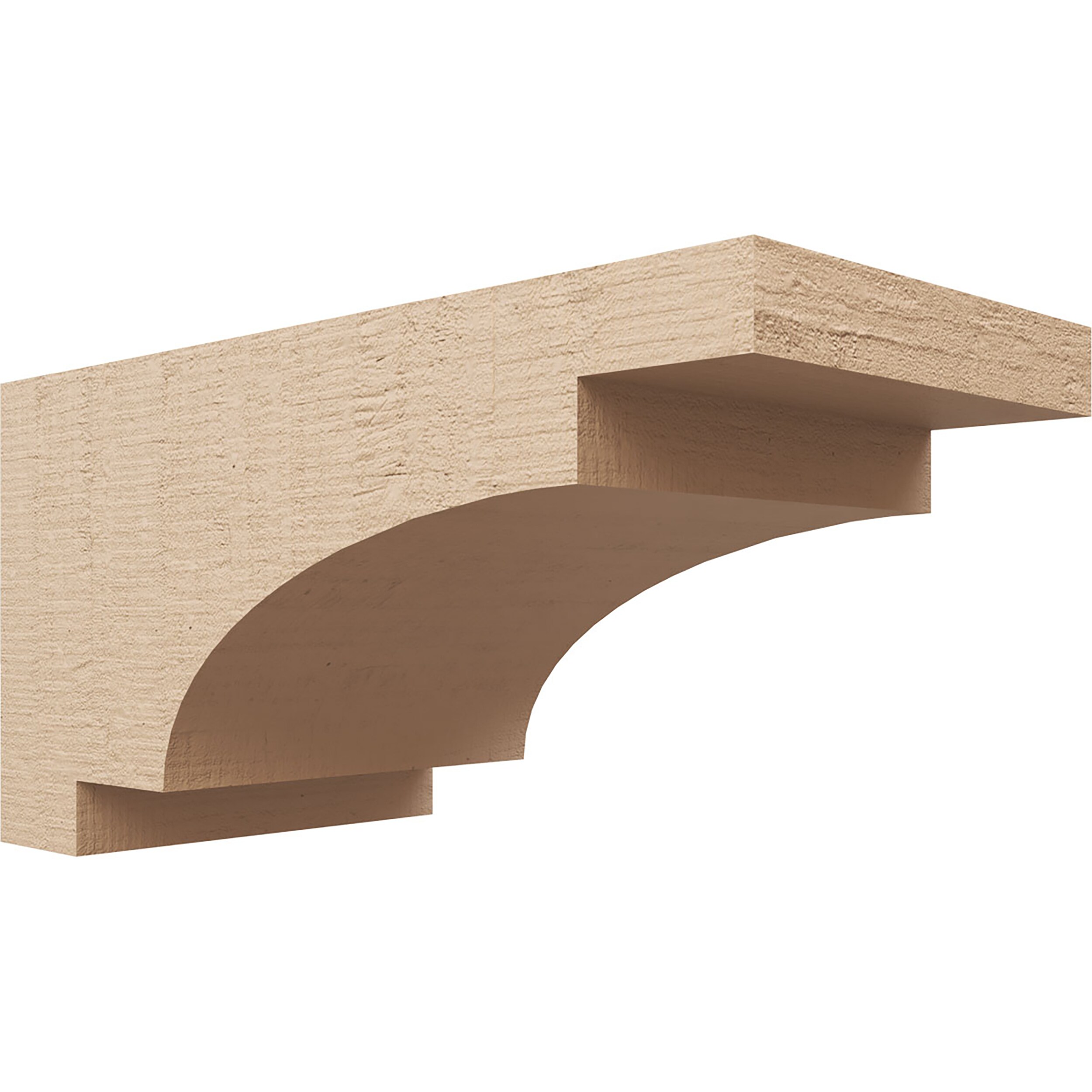 Ekena Millwork CORU09X18X09MEDRCPR 9-in x 18-in x 9-in Rough Cedar Woodgrain TimberThane Primed Urethane Paintable/Stainable Corbel