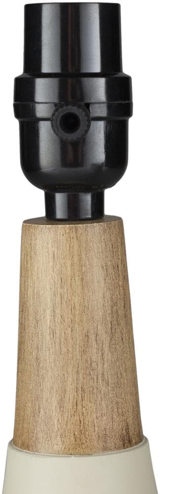 Kent 18-inch Ivory and Natural Table Lamp with White Linen Shade