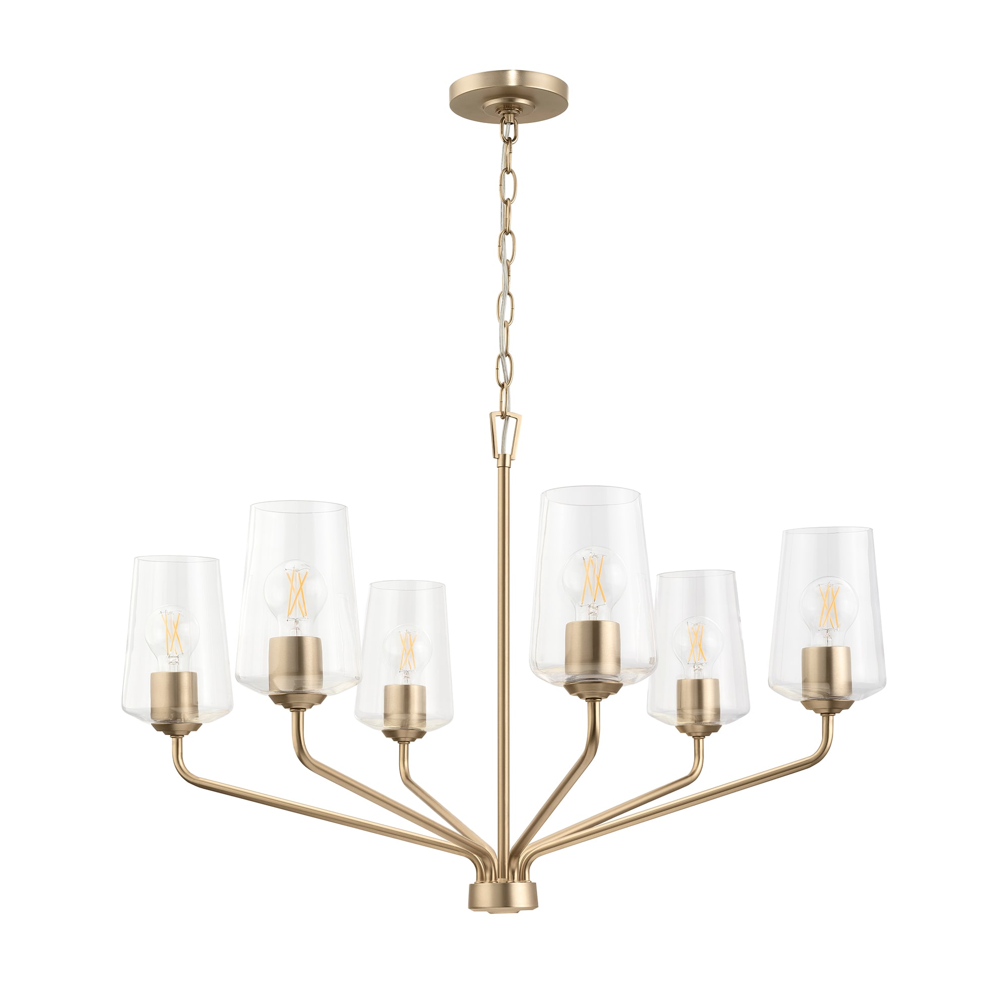 Progress Lighting Celino 6 -Light Bronze Clear glass Steel Chandelier
