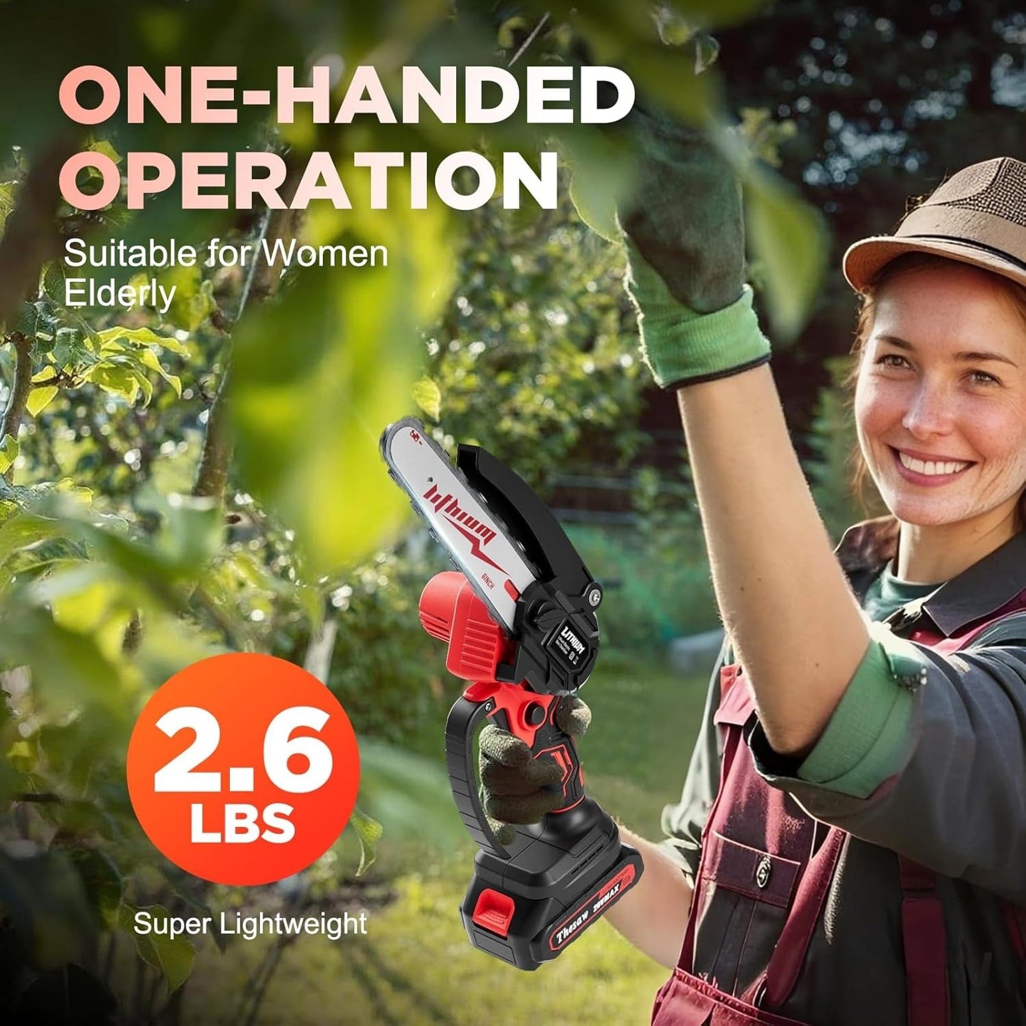 Angel Sar L2MJA526CMI28 Cordless-Chainsaw - View #3