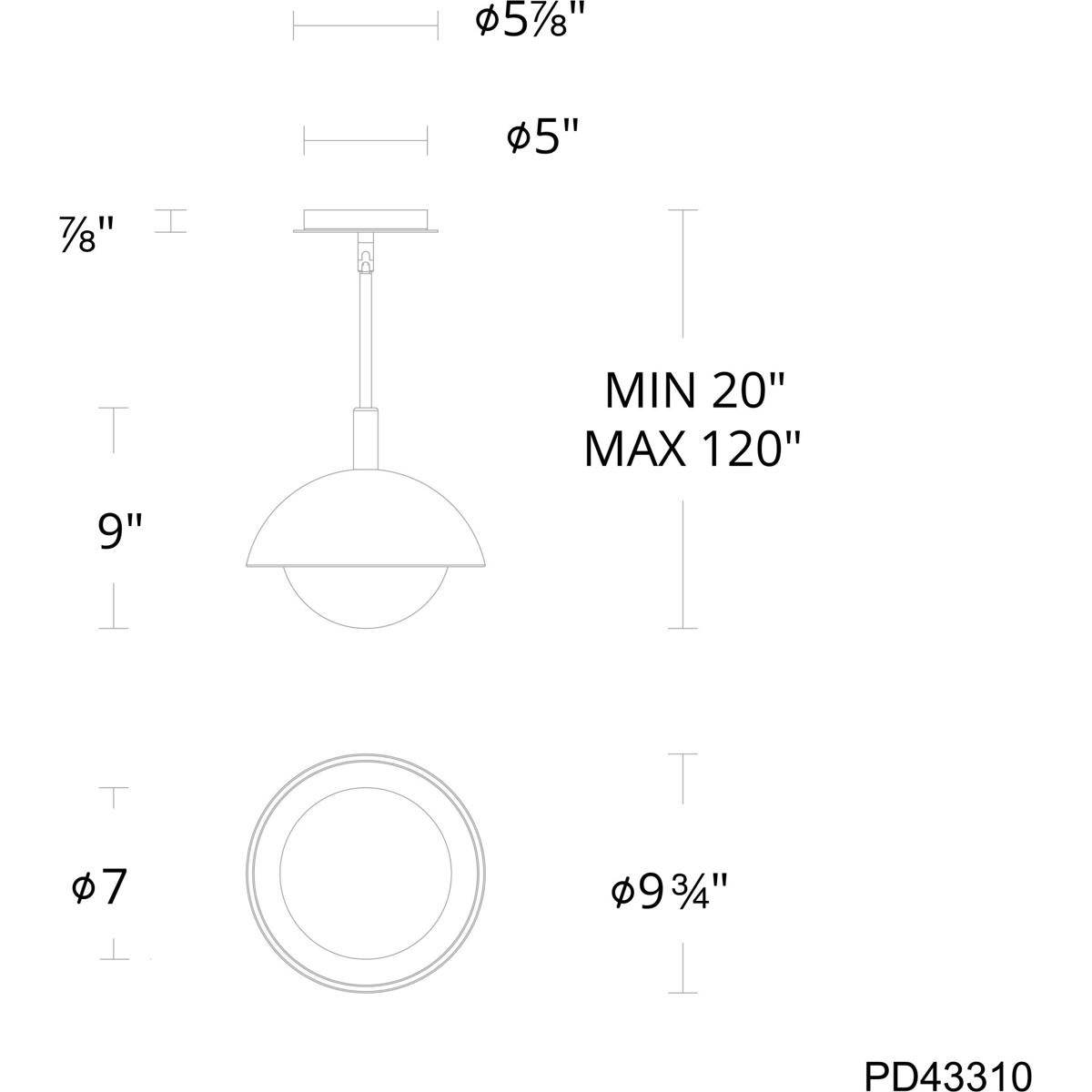 WAC Lighting PD-43310-BK Pendant-Lights - View #2