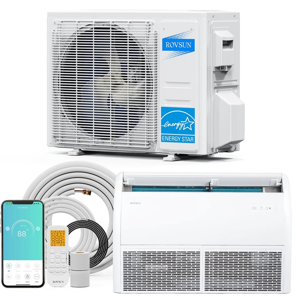 Rovsun LO1G46000953+1027 1 zone 18000-BTU Ductless Mini Split Air Conditioner Heat Pump Included with 230-Volt