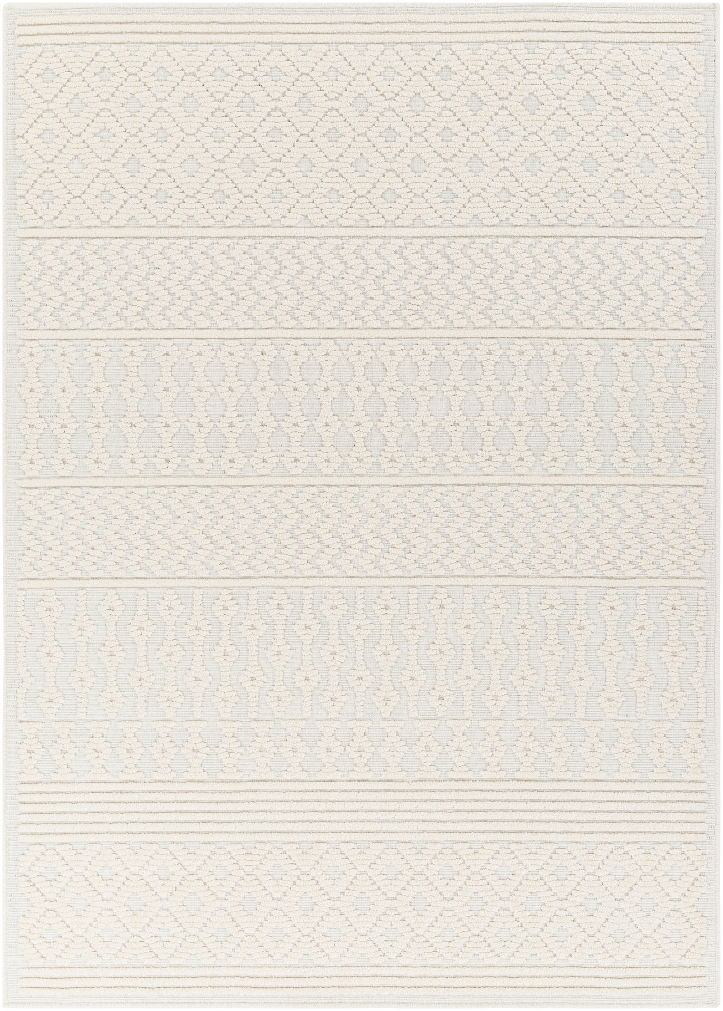 Gray Chevron Washable Cotton Synthetic Area Rug, 5' x 7'