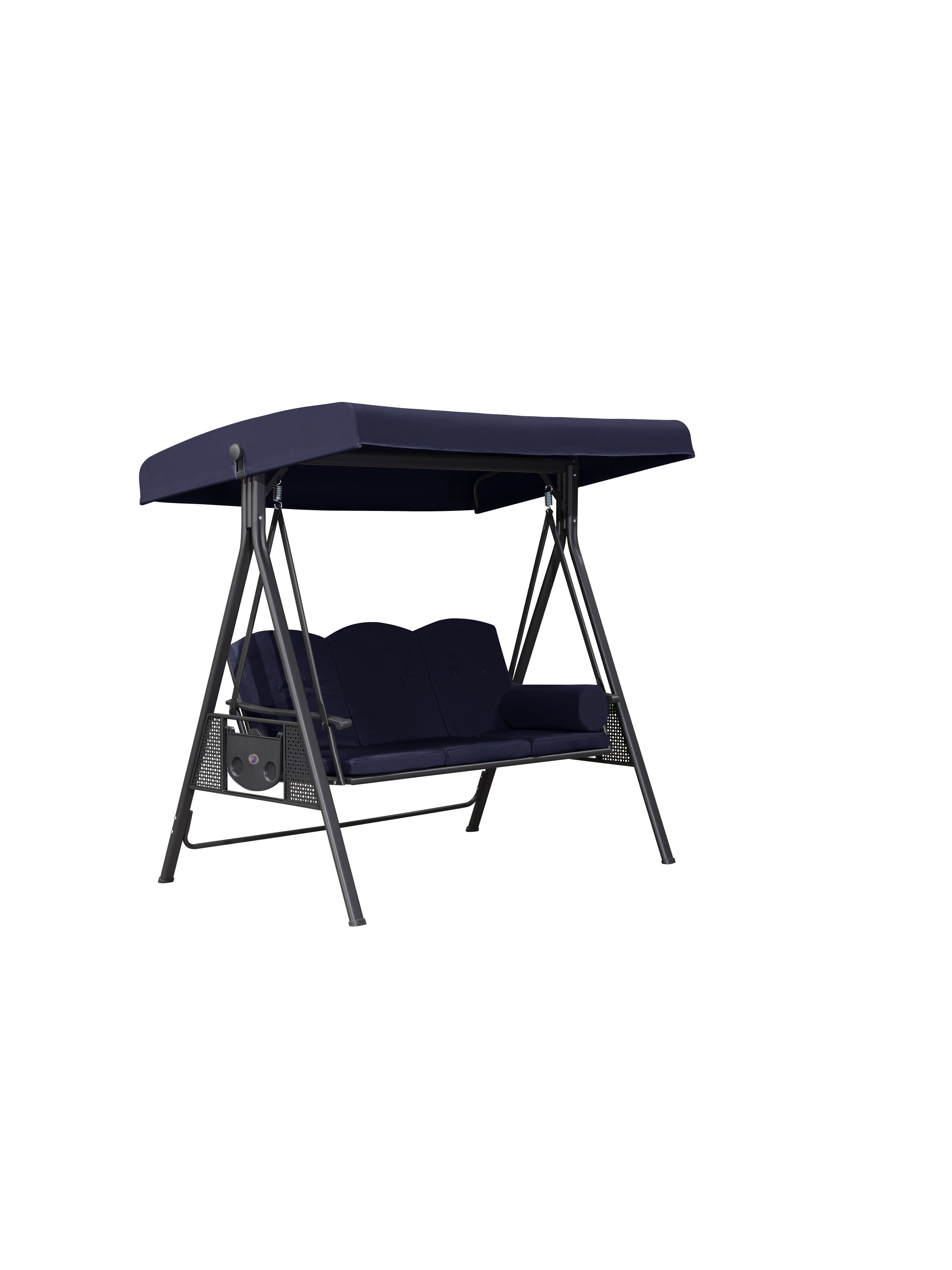 PURPLE LEAF LS04-PS03-NB 3 -person Navy Blue Steel Outdoor Swing
