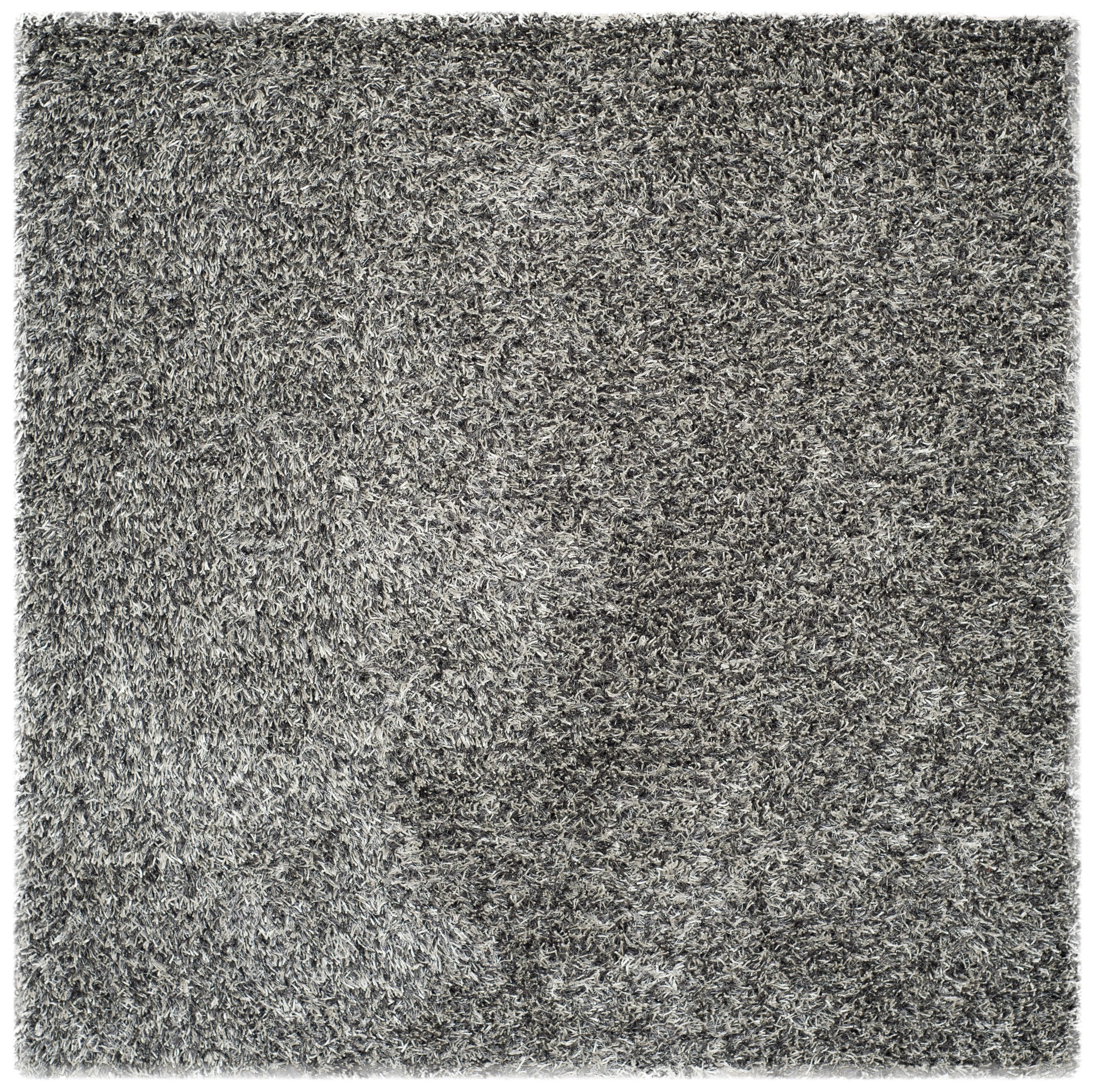 Safavieh SG531-7612-7SQ New Orleans Shag 7 x 7 (ft) Tufted Polyester Platinum/Ivory Square Indoor Solid Area rug
