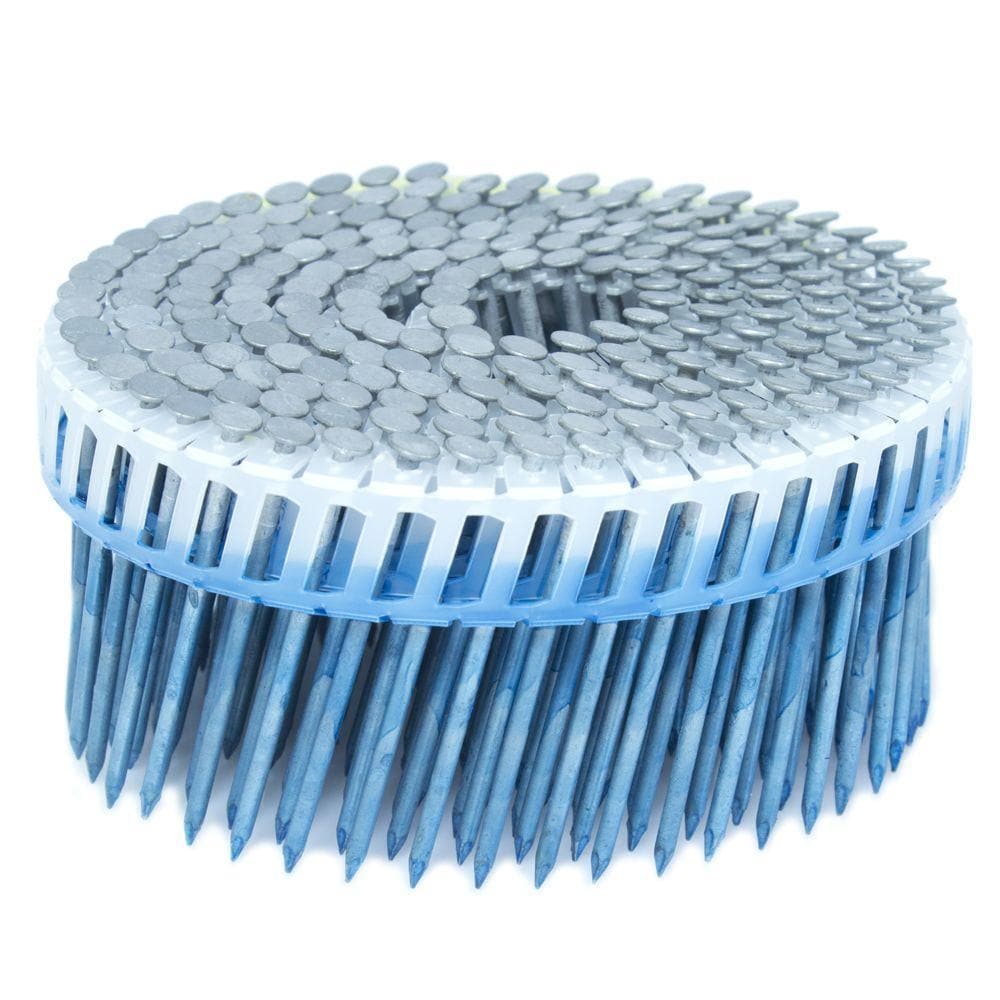 FASCO MP792HDE3.2M 2-1/4-in 13 -Gauge Hot-dipped galvanized Smooth Shank Plastic Collated Siding Nails Box