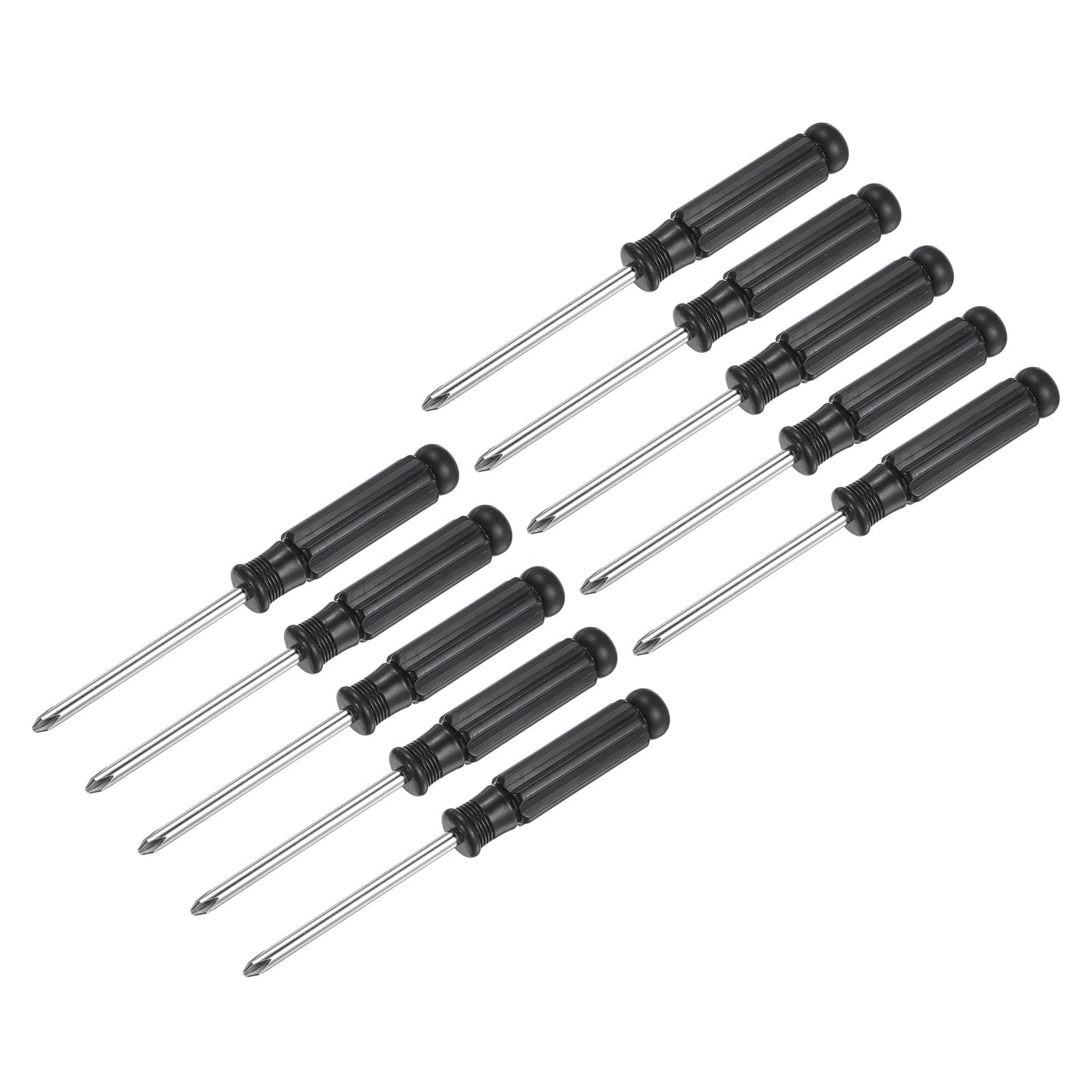 Unique Bargains Mini Phillips Screwdriver 5.0mm Cross Head with Black Handle for Small Appliances 10pcs #S25072801UX0504