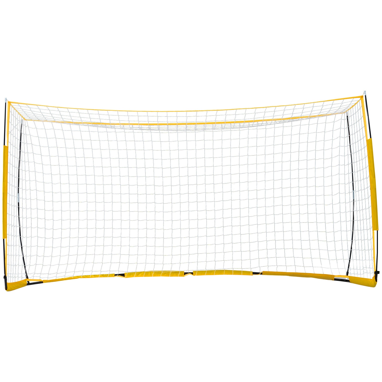 VEVOR Portable Soccer Goal  12x6 ft Adults Kids Backyard Soccer Net  Large Practice Soccer Net  Steel Fiberglass Structure Training Goal Set  All-Weather Outdoor Soccer Goals with Carry Bag  Yellow
