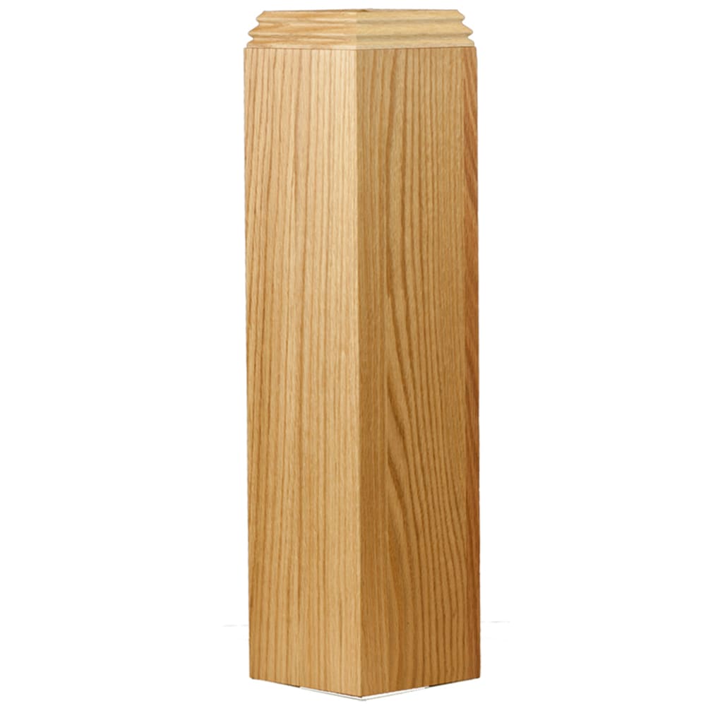 WM Coffman 803658 Interchangeable Box Newel 6-in x 2.62-in Unfinished Red oak Universal Stair Newel Post