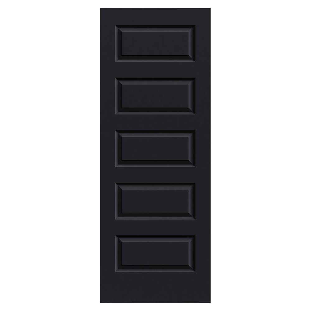 JELD-WEN Rockport 30-in x 80-in Midnight 5-panel Equal Smooth Solid ...