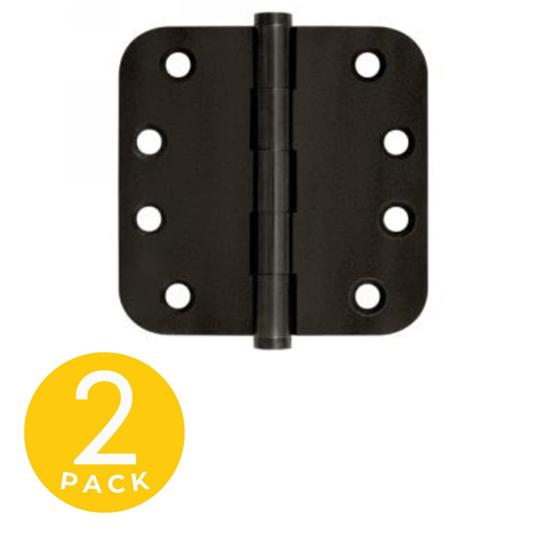 Global Door Controls CP4040-58-10B Residential Hinge 4-in H x 5/8-in Radius Oil Rubbed Bronze Mortise Interior/Exterior Door Hinge 2 -Pack