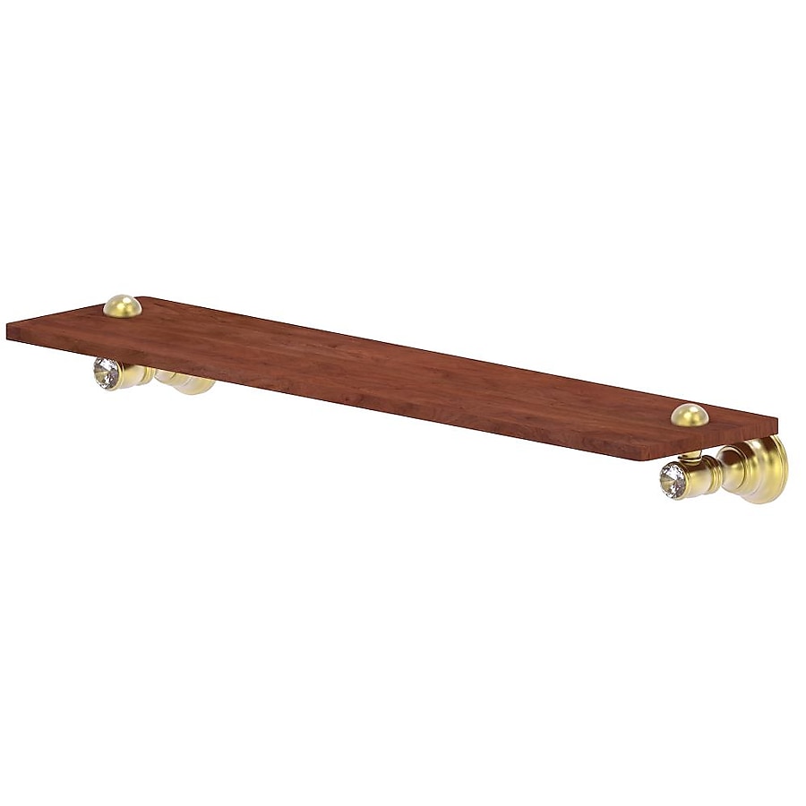Allied Brass Carolina Crystal Satin Chrome 1-Tier Brass Wall Mount Bathroom Shelf Allied Brass Carolina Crystal Satin Chrome 1-Tier Brass Wall Mount Bathroom Shelf