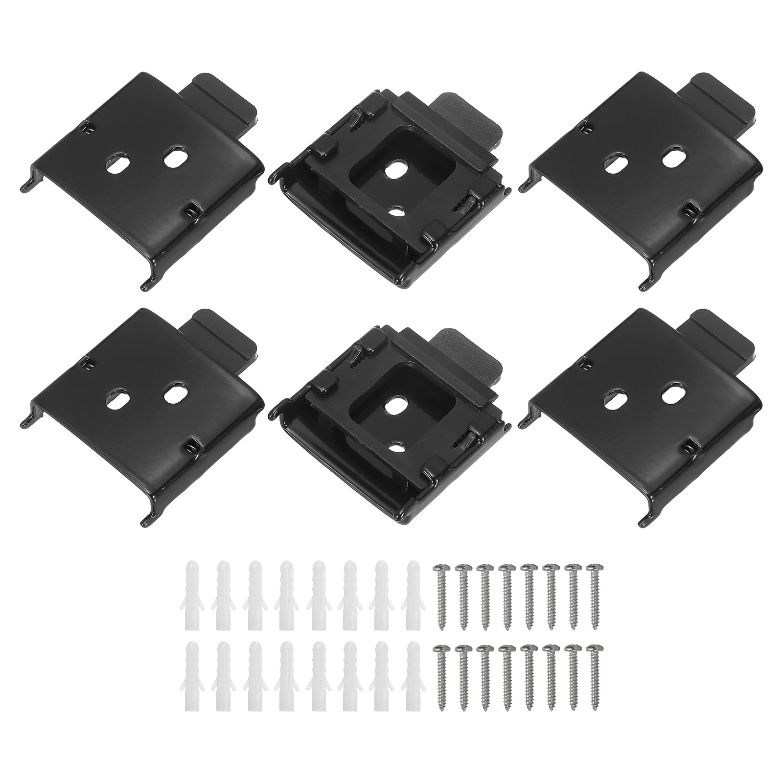 Unique Bargains - 6pcs Metal Mounting Brackets Roller Blind Buckles Universal Replacement Bracket...