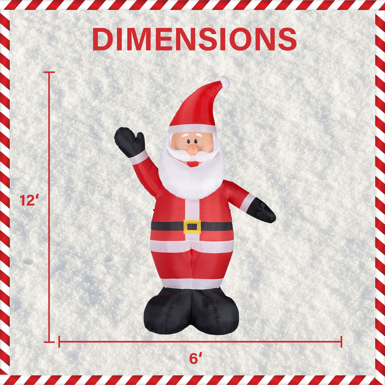 Fraser Hill Farm FHFSANTA121-L Christmas-Inflatables - View #3