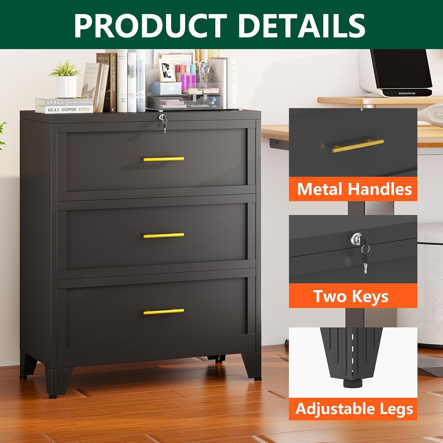 GAIOUS YSXR-K3-B Filing-Cabinets - View #3