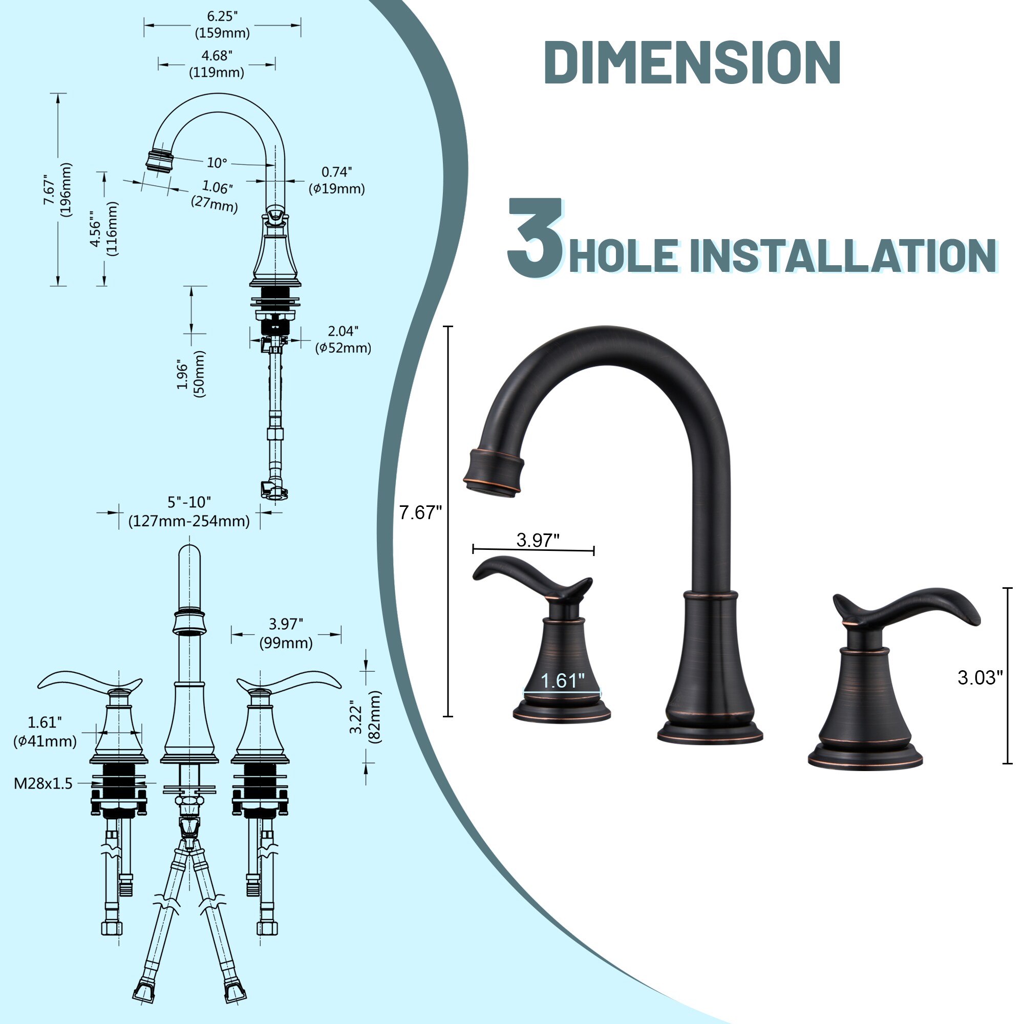 Clihome RCH-BAF6528 Lavatory-Faucets - View #2