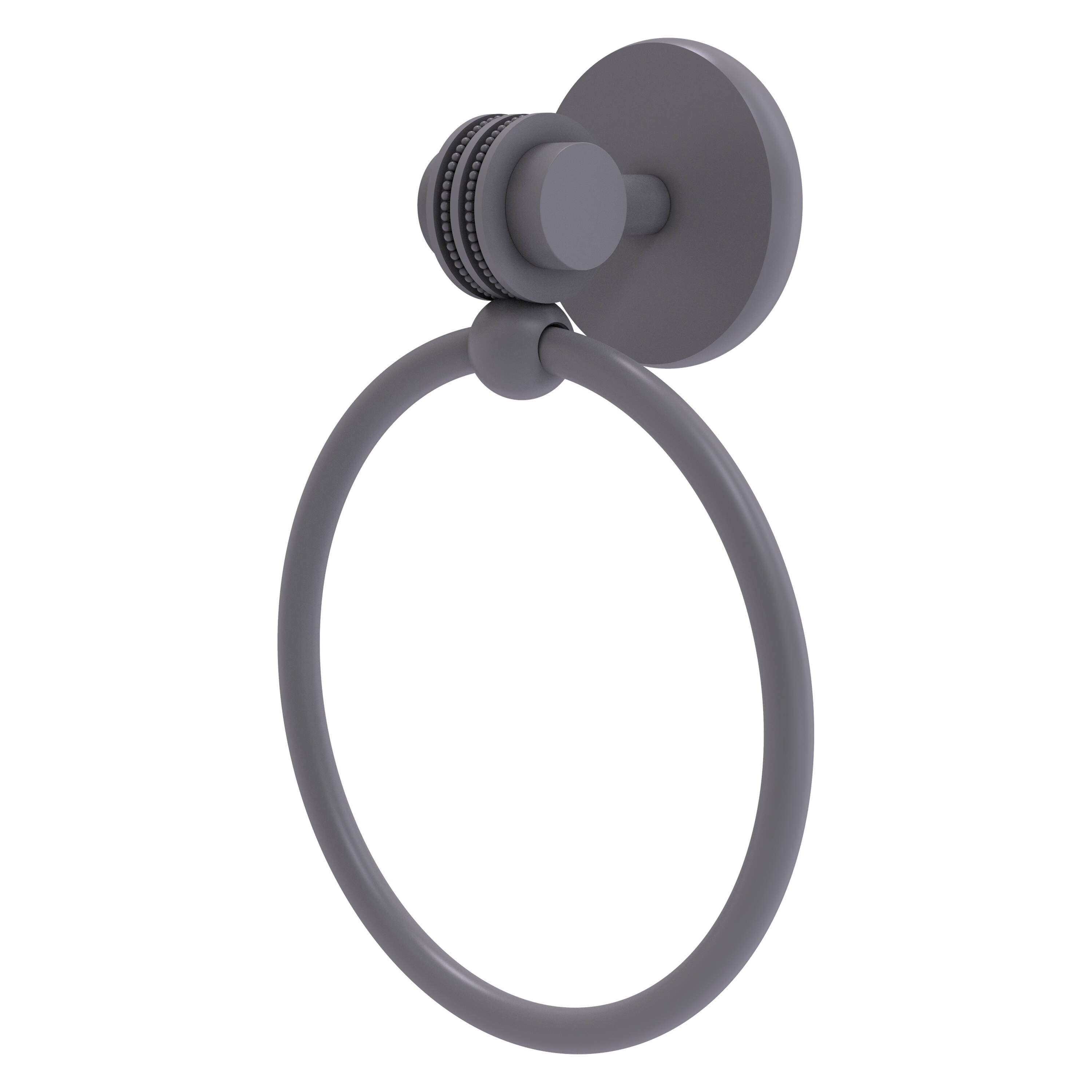 Allied Brass 7216D-GYM Satellite Orbit Two Matte Gray Wall mount Single Towel Ring