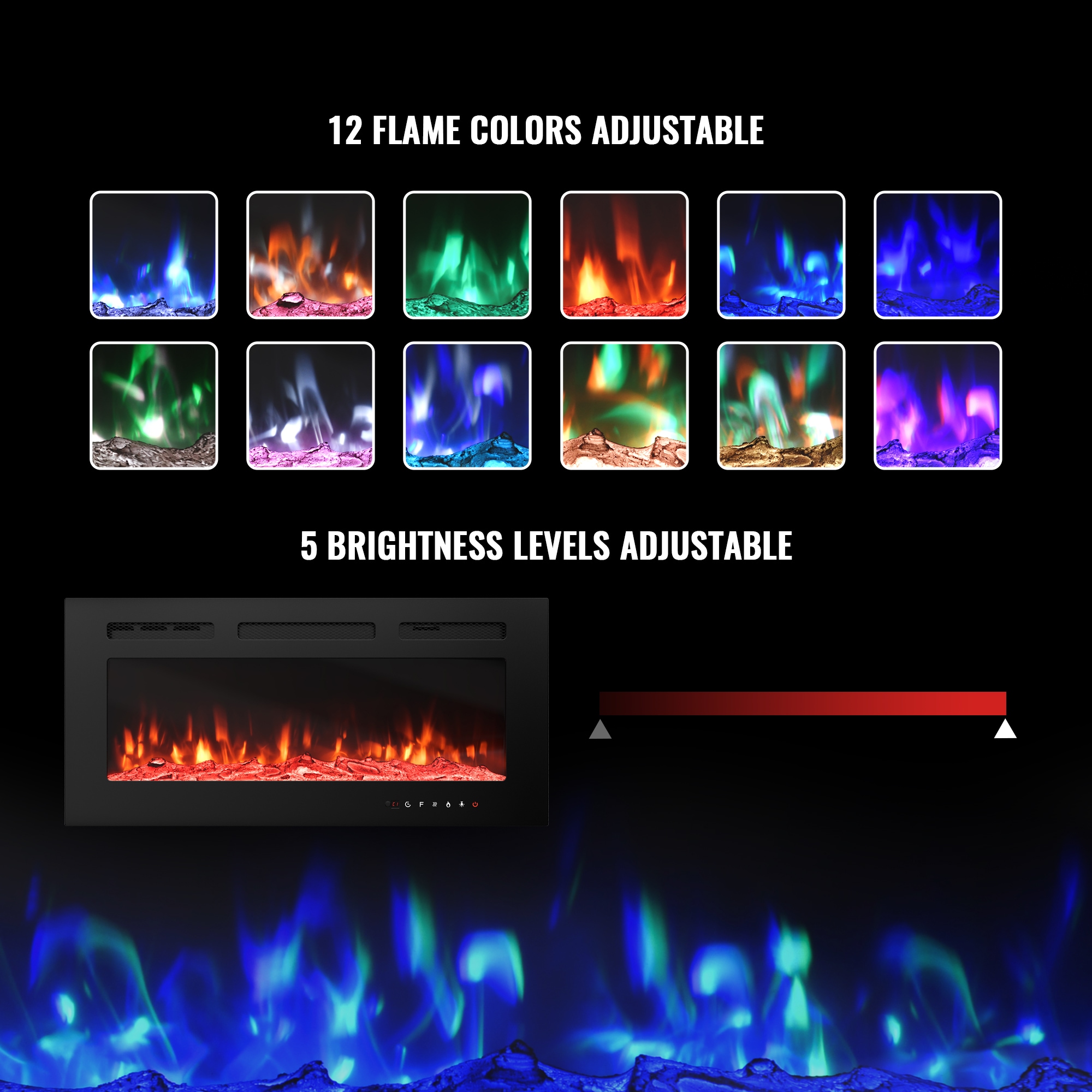 Clihome CL-CYTVS07-WHI Electric-Fireplaces - View #6