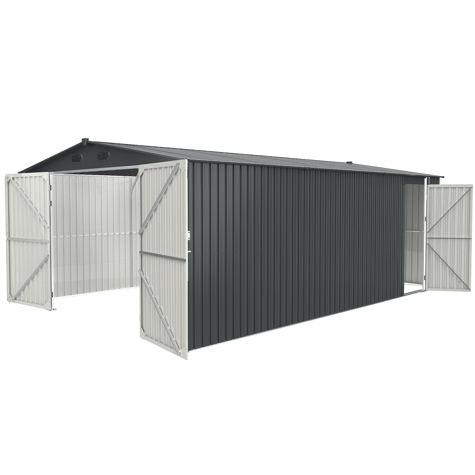 Clihome CL-CR15583 13-Feet x 20-Feet Galvanized steel Storage Shed
