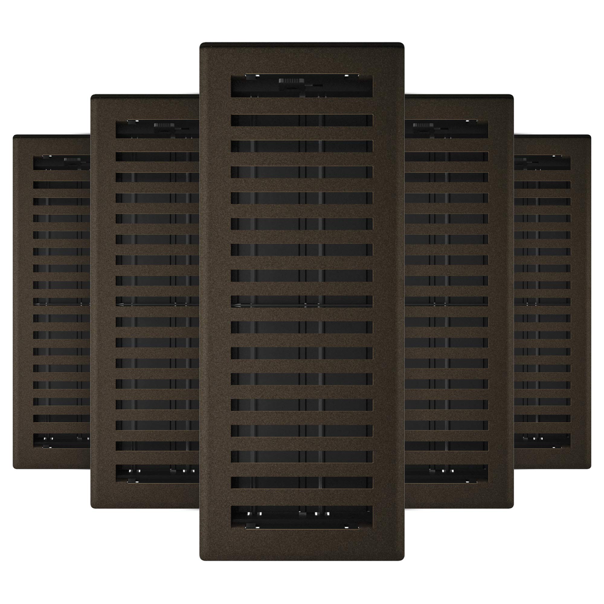 Imperial  RG3435 4 x 12-Inch Montezuma Decorative Floor Register 5-Pack Bronze Age