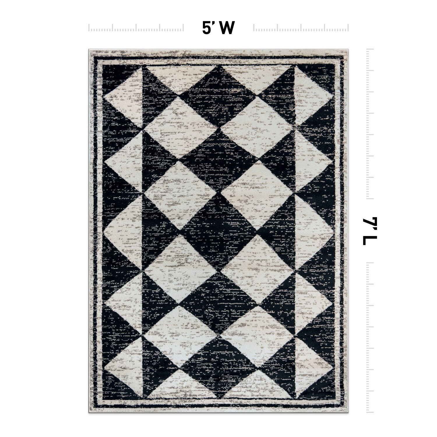 World Rug Gallery WR99BLACK5X7 rugs - View #3