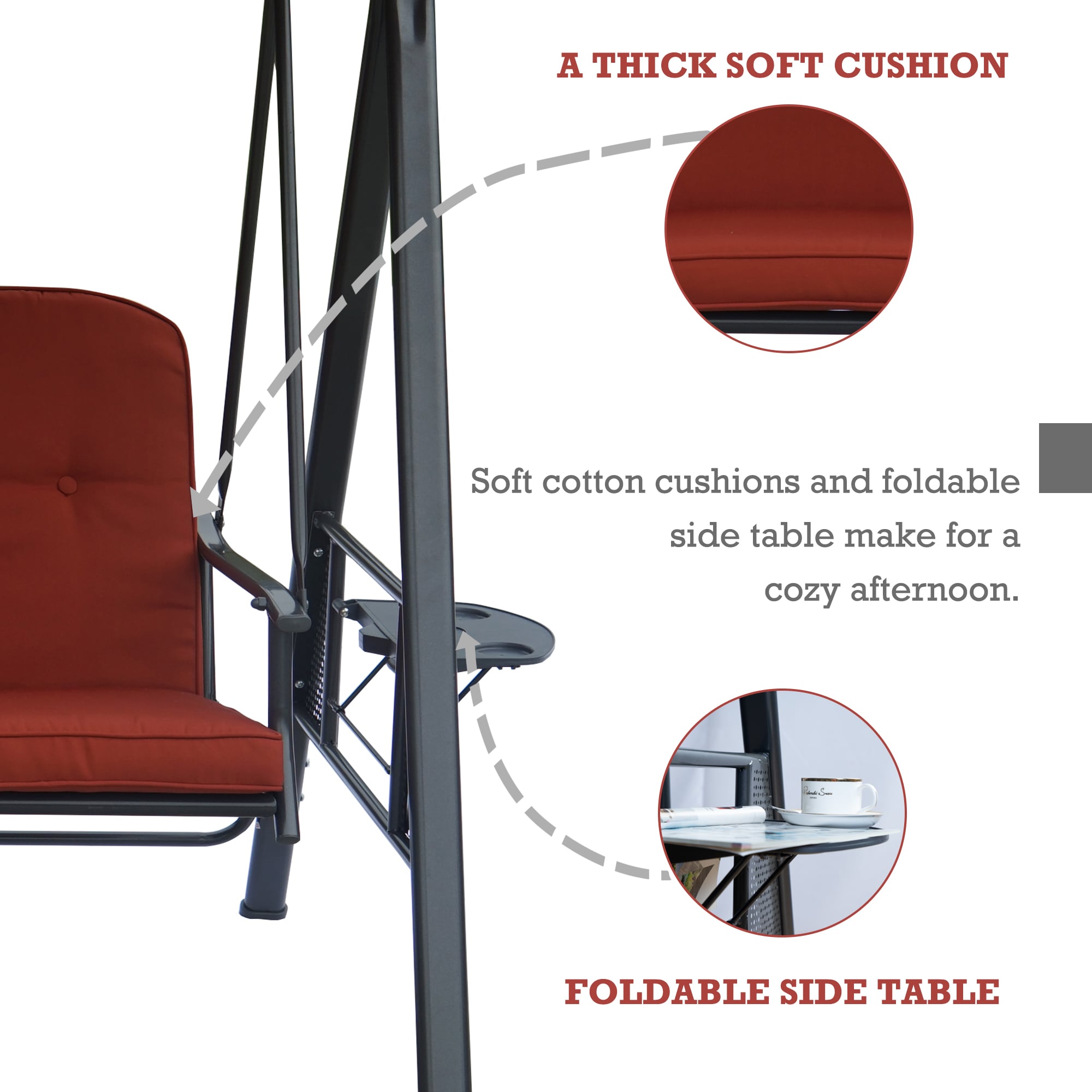 Kozyard KZSW3135R Swing-Gliders - View #4