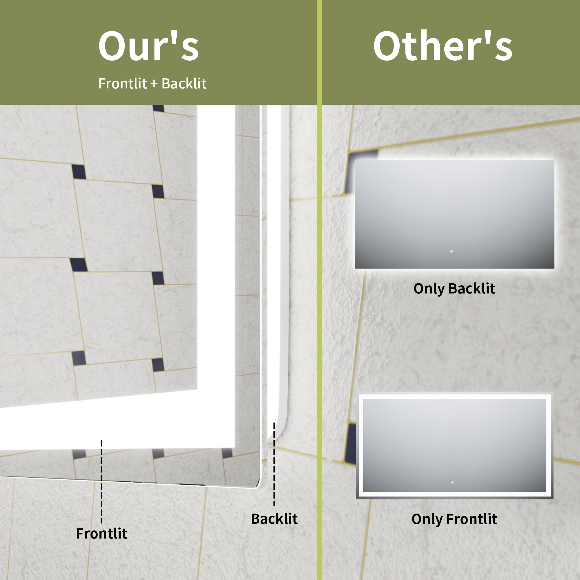 ExBrite DHBM2836BG Framed-Bath-Mirrors - View #4