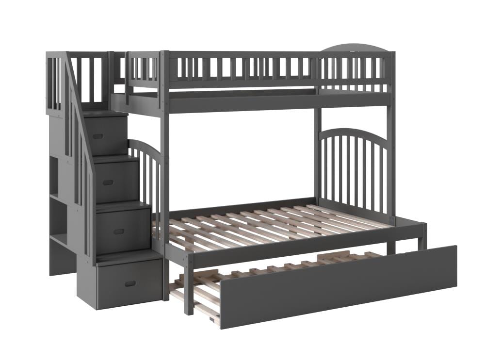 Atlantic Furniture Westbrook Staircase, Staircase Twin Bunk Beds With Trundle