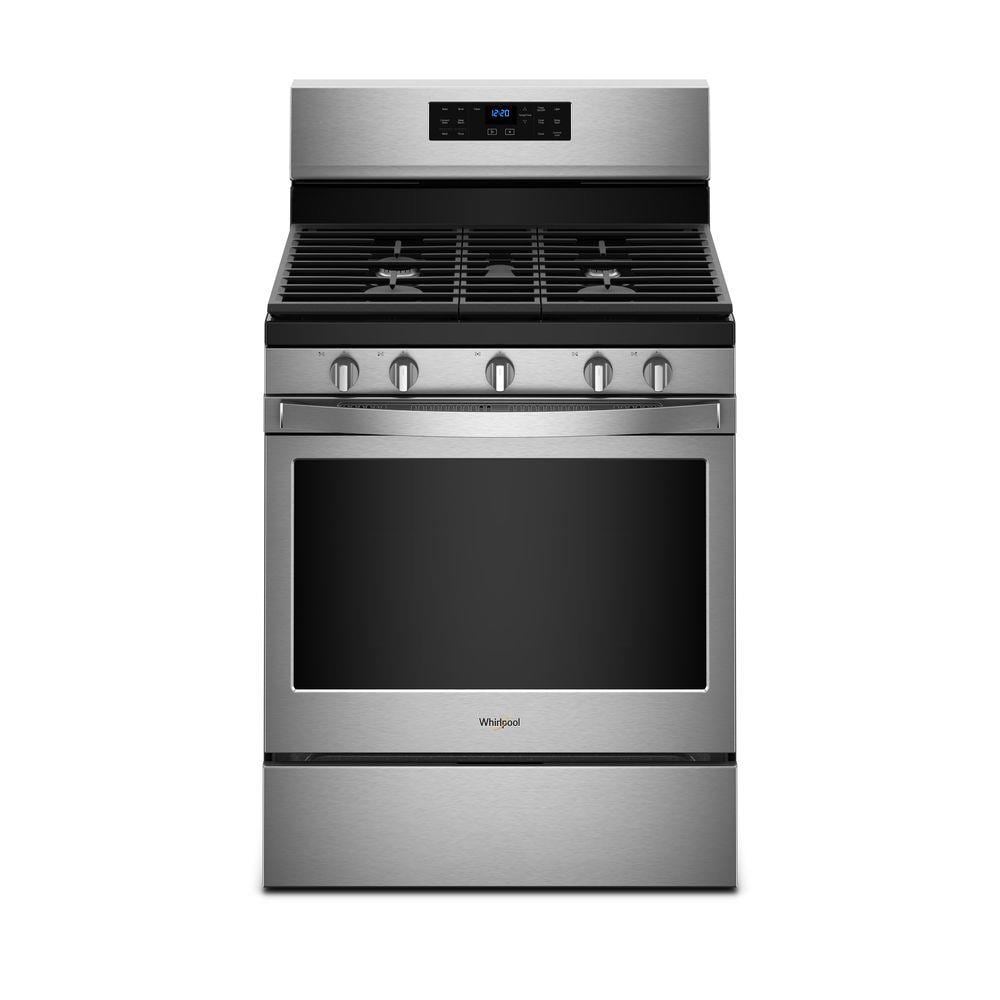 Whirlpool WFG550S0LZ 5.0 CuFt Freestanding 5-Burner Convection Gas Range In  Stainless Steel With Air Fry