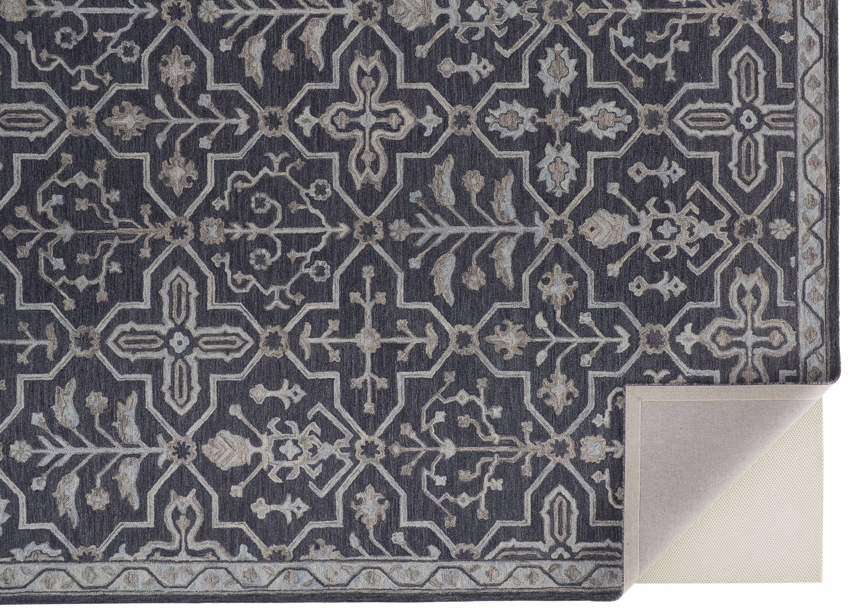 Odyssey Gray Handmade Wool Tufted Rectangular Rug - 2' x 3'