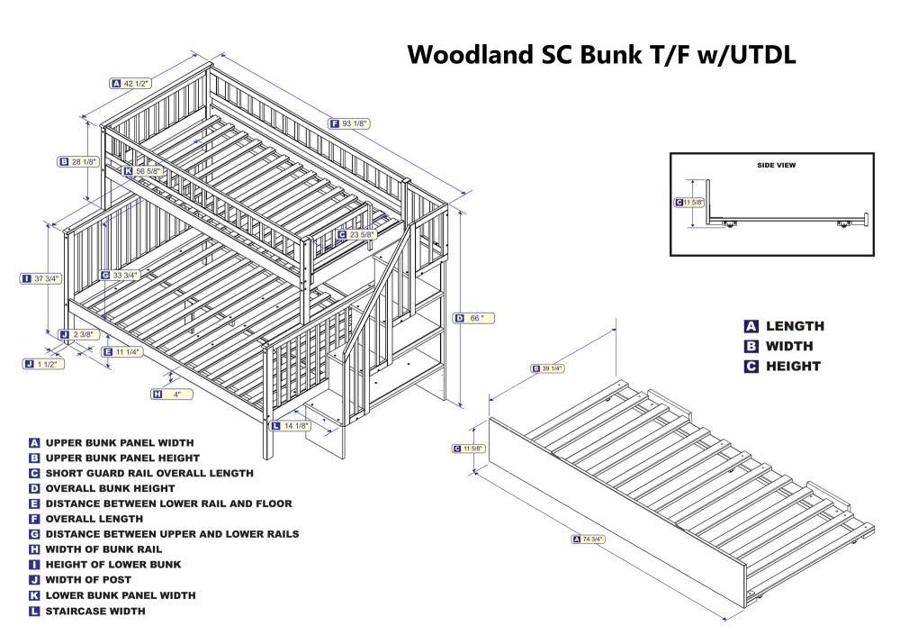 AFI Furnishings Woodland White Twin Over Full Bunk Bed at Lowes.com