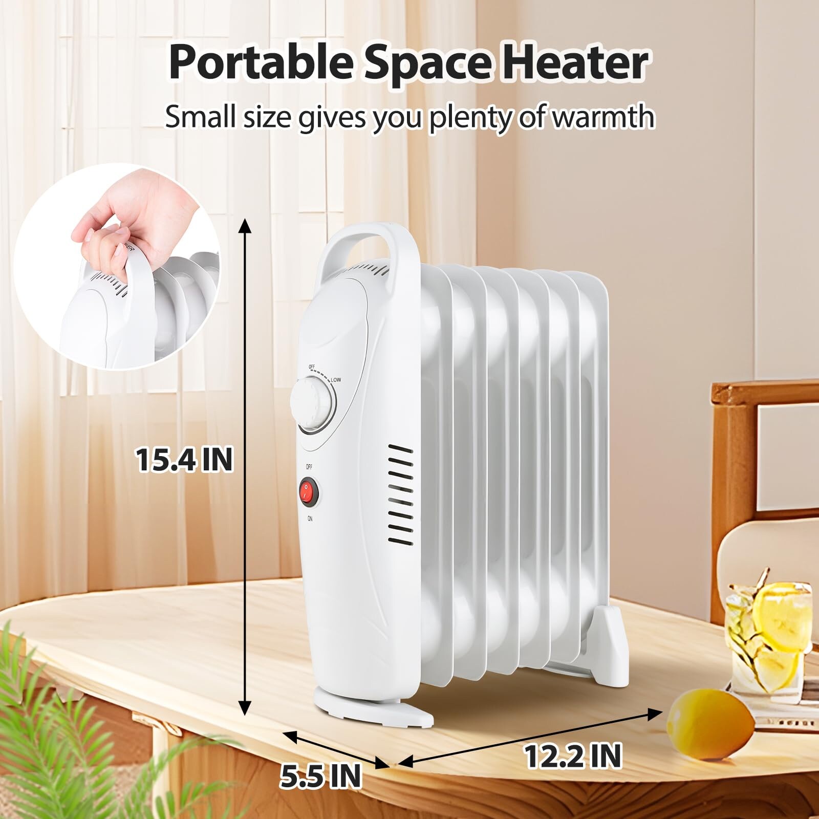 AIRO COMFORT OH12-WHITE Portable-Electric-Heat - View #4