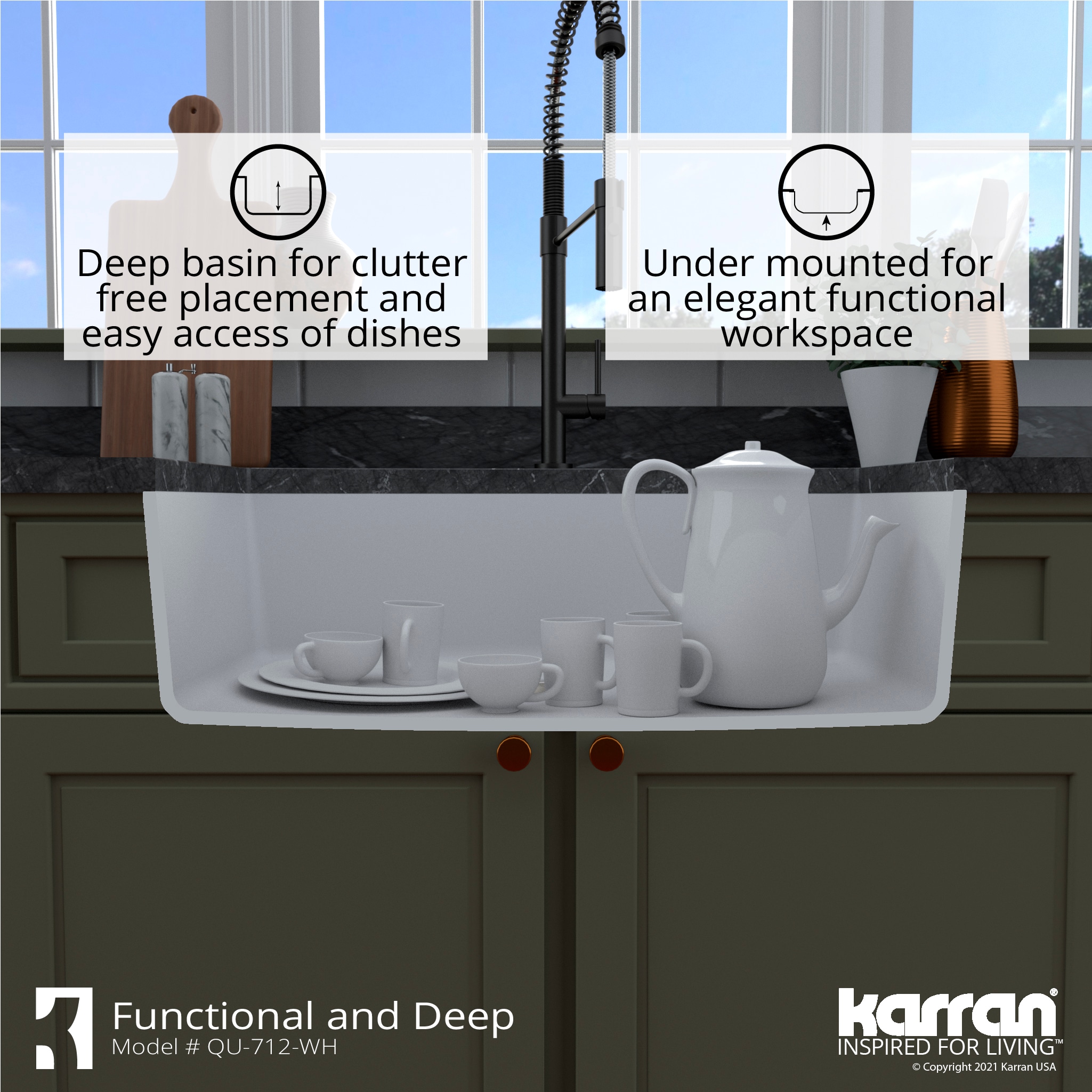 Karran QU-712-WH-PK1 Kitchen-Sinks - View #10