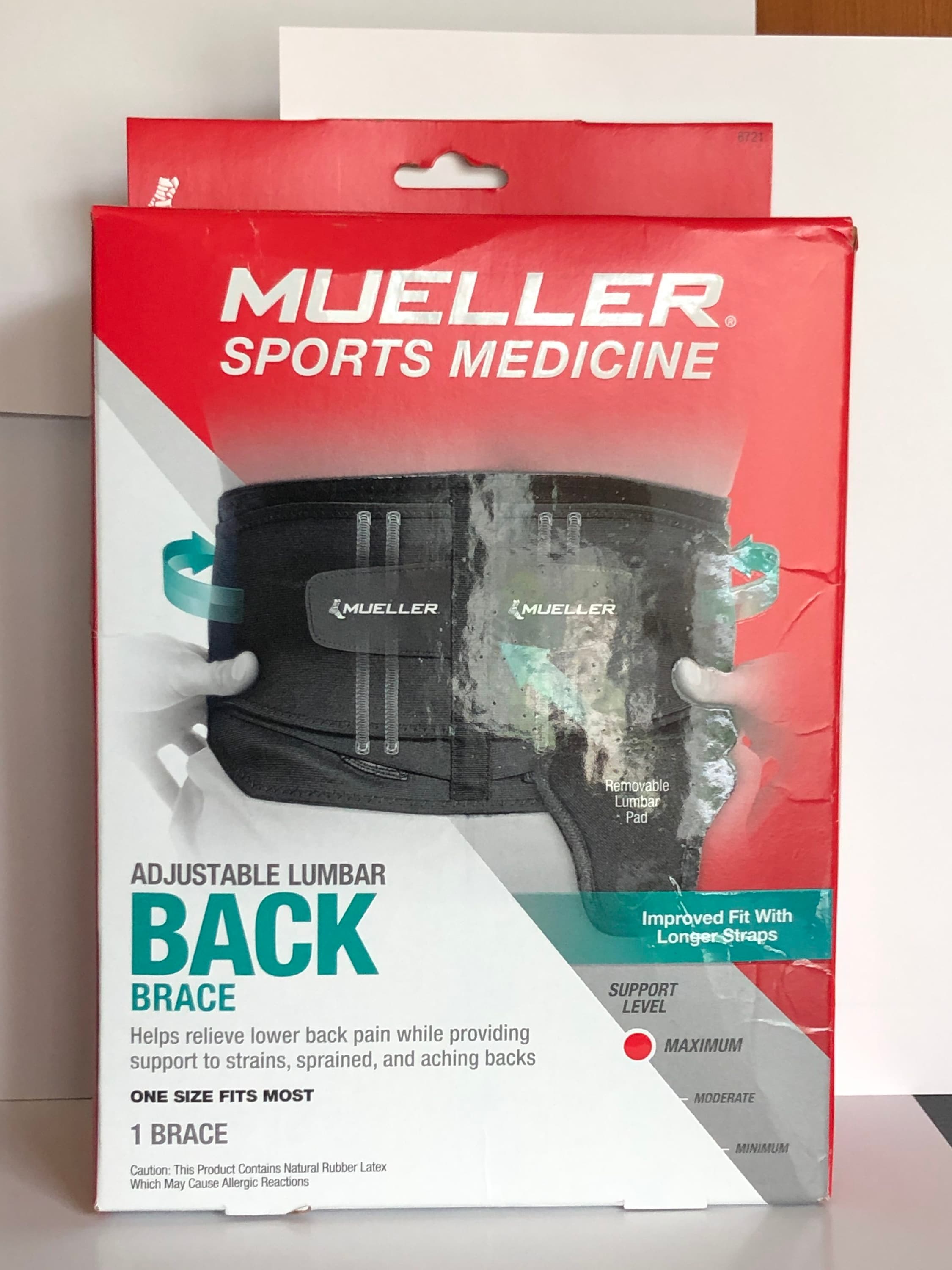 Mueller Sports Medicine Mueller Adjustable Lumbar Back Brace 1 Ct in the Back  Braces & Suspenders department at