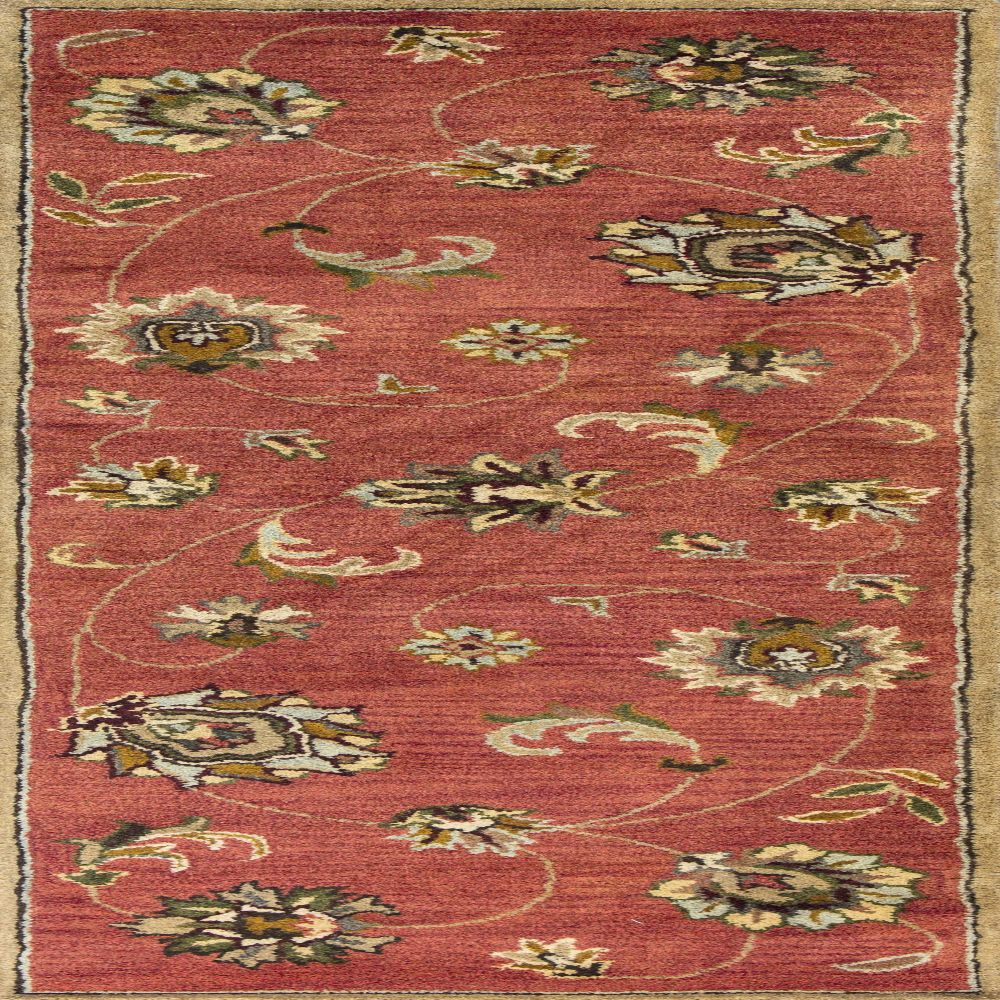 HomeRoots 352319 Bernadette 2 X 7 (ft) Wool Orange and Ivory Indoor Abstract Runner Rug