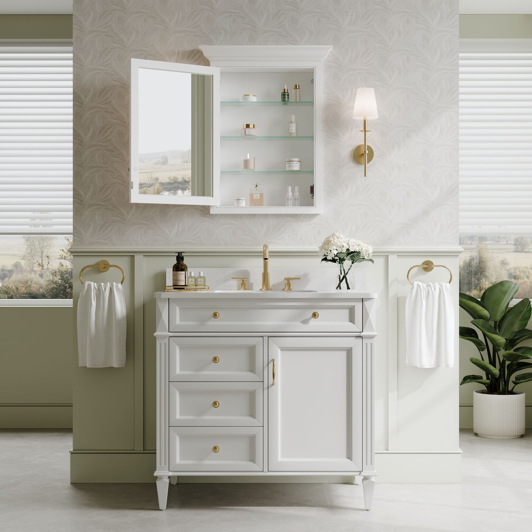 WELLFOR KB2430MCL-WT Bathroom-Medicine-Cabinets - View #8