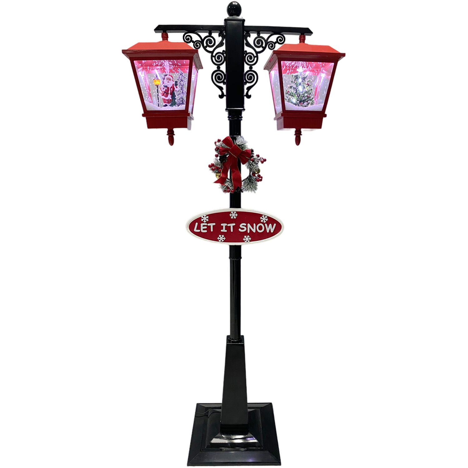 Fraser Hill Farm FSSL074A-RD4 74-Inches Musical Lamp post Battery-operated Christmas Decor