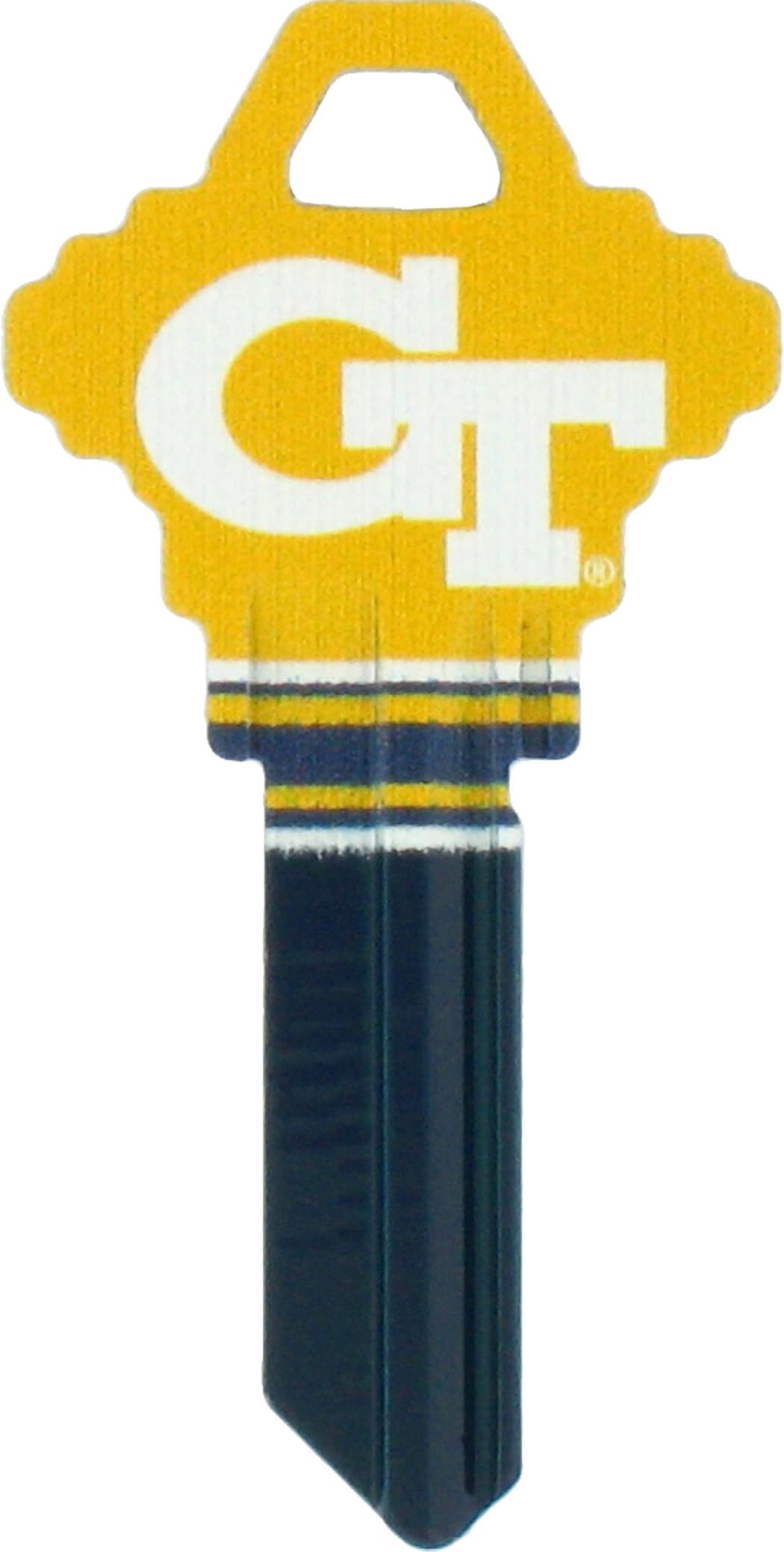 Fanatix 89970 Georgia Tech Yellow Jackets Multicolored Blank Brass House/Entry Key Blank