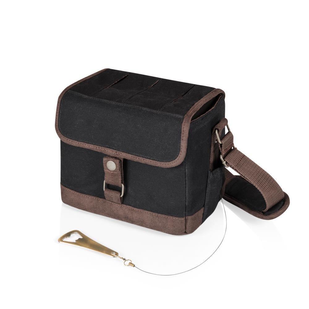 Picnic Time 762-00-311-000-0 Black with Brown Accents Insulated Personal Cooler