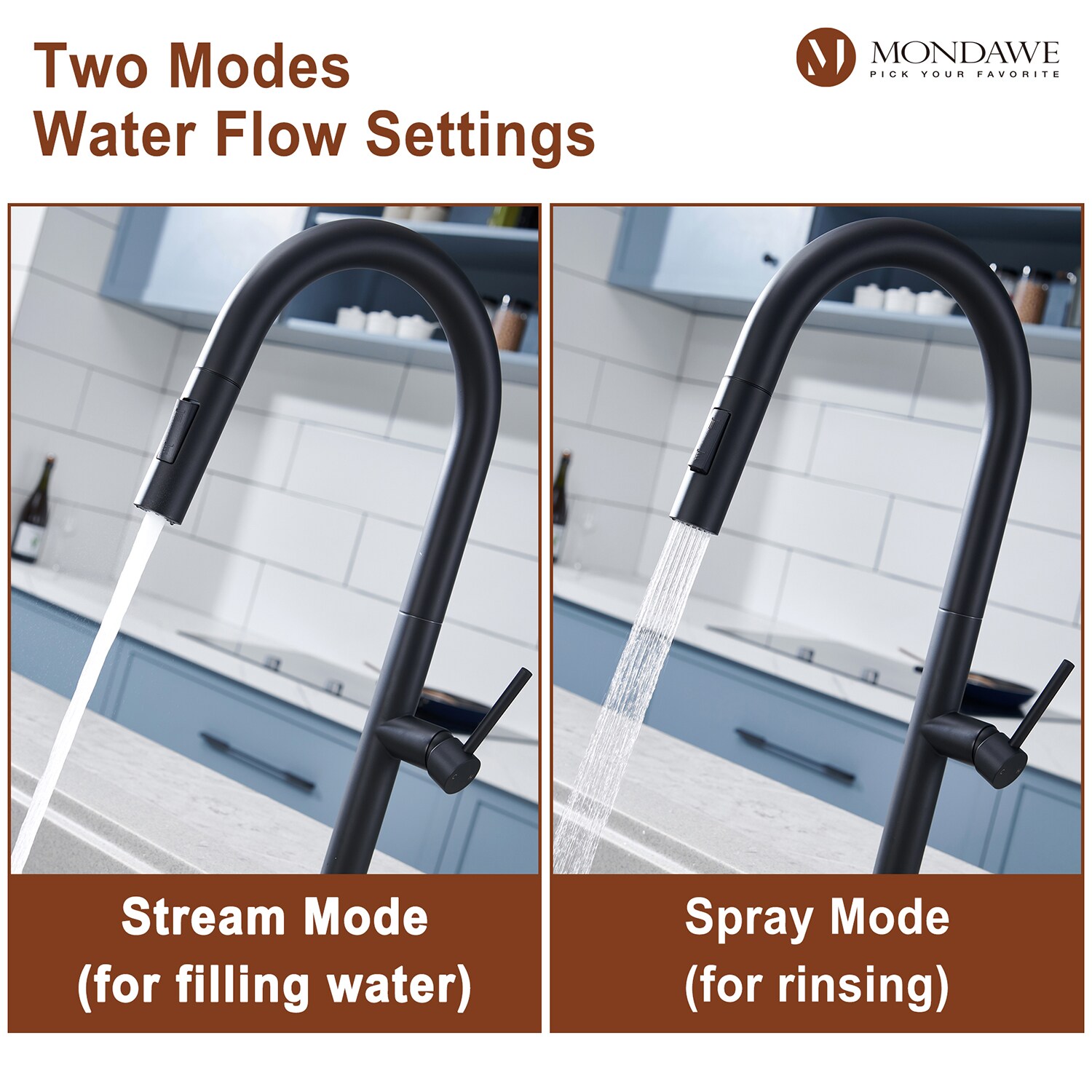Mondawe AM-K546-MB Kitchen-Faucets - View #5